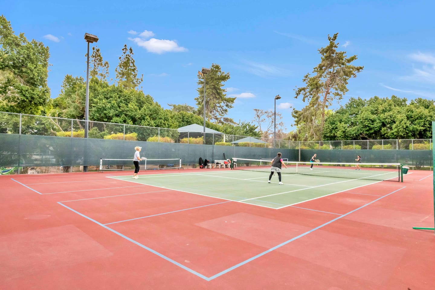 Tennis, pickle ball, and racquet ball available to guests (notify us in advance for membership access)