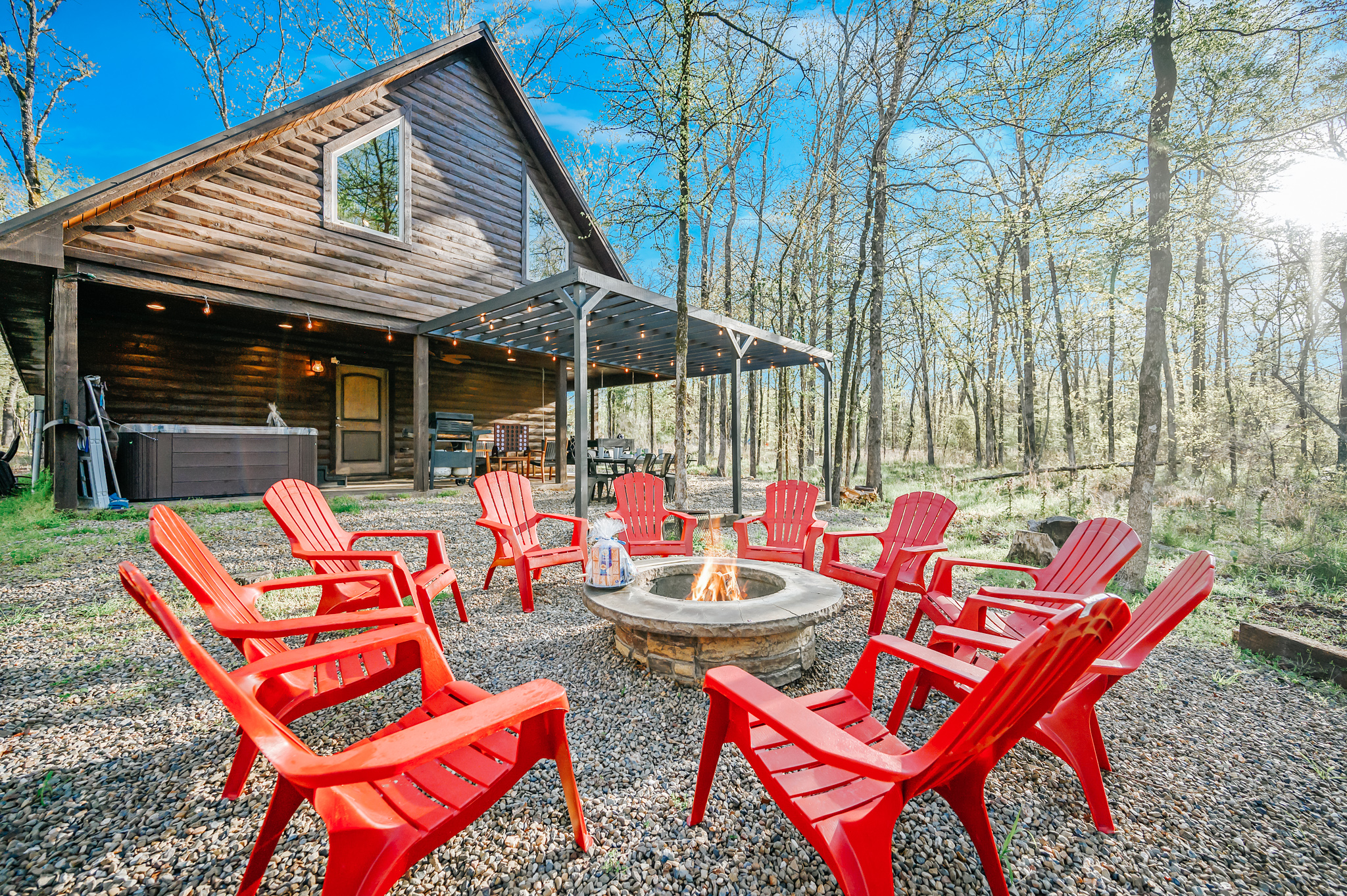 Gather by the fire, share stories, and unwind beneath the starry night sky.
