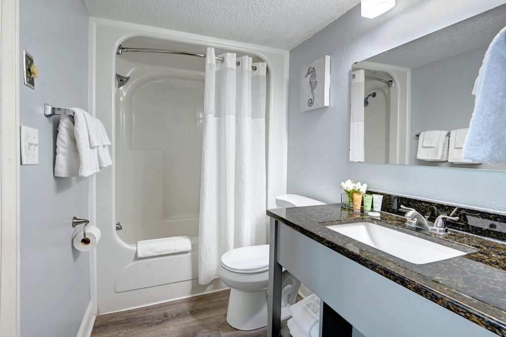 Pamper yourself in our cozy bathroom.