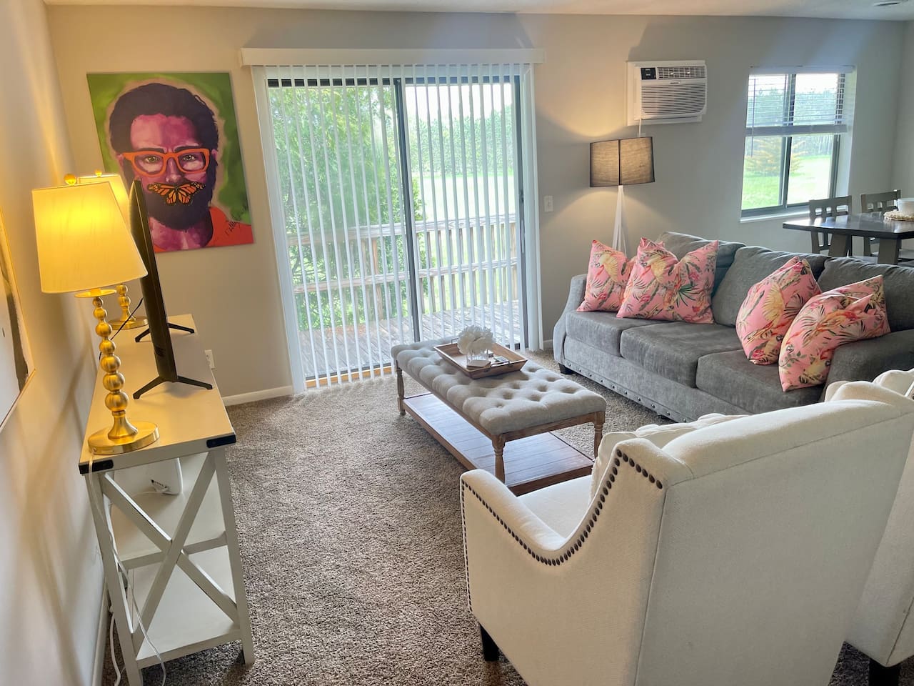 Living room with open floor plan