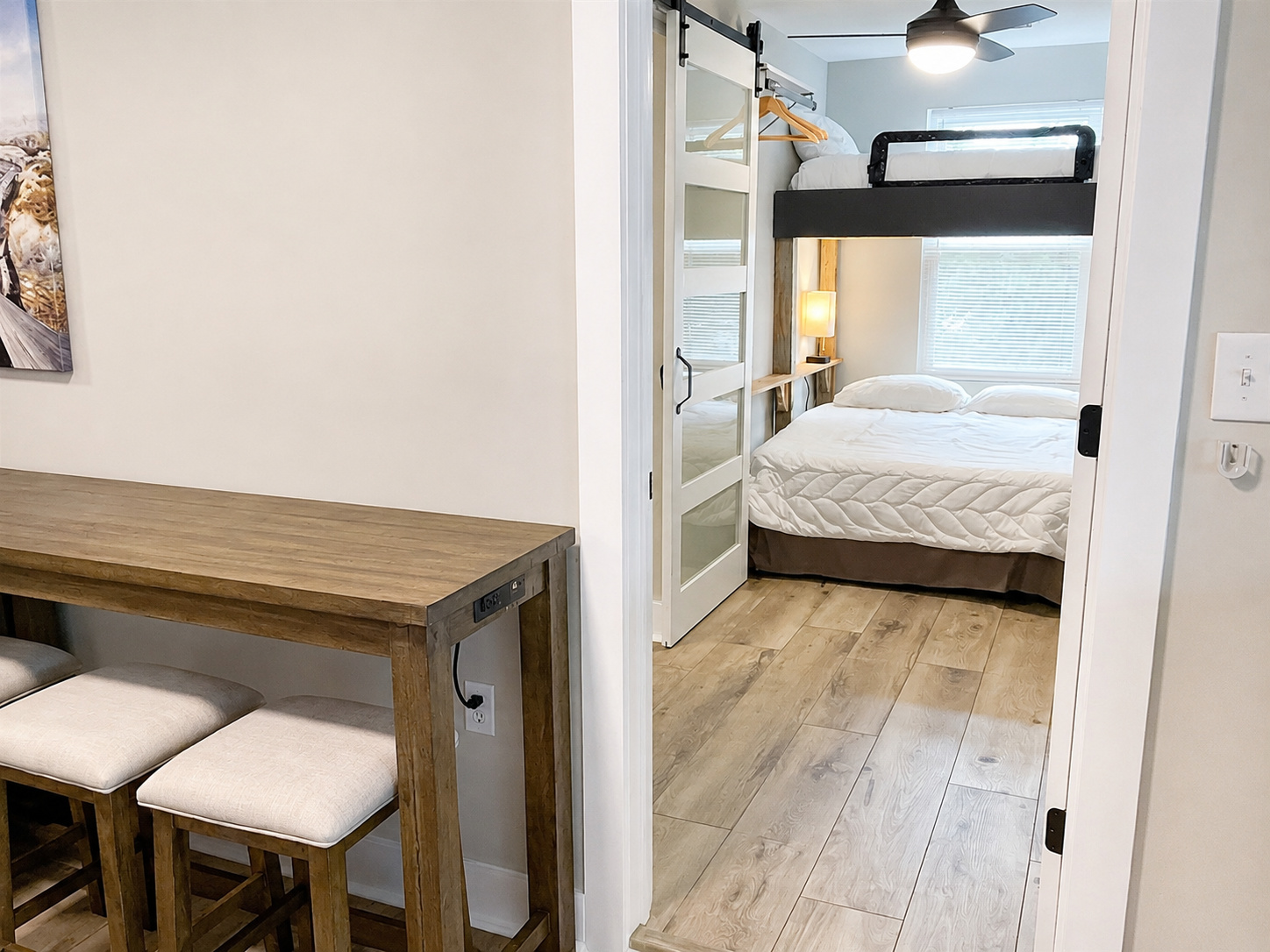 Bedroom off the kitchen