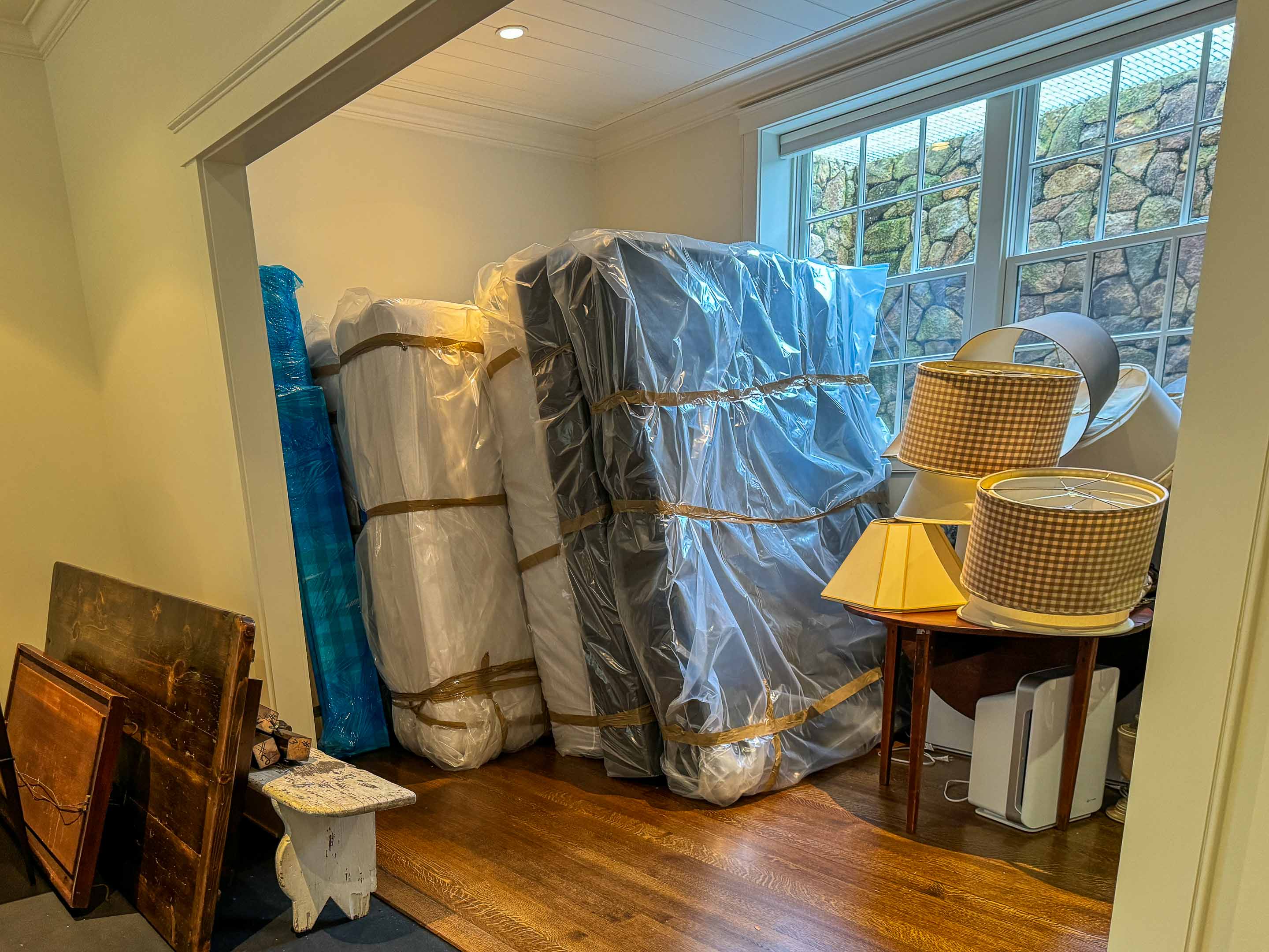 Sleeping and Sitting Area being set up