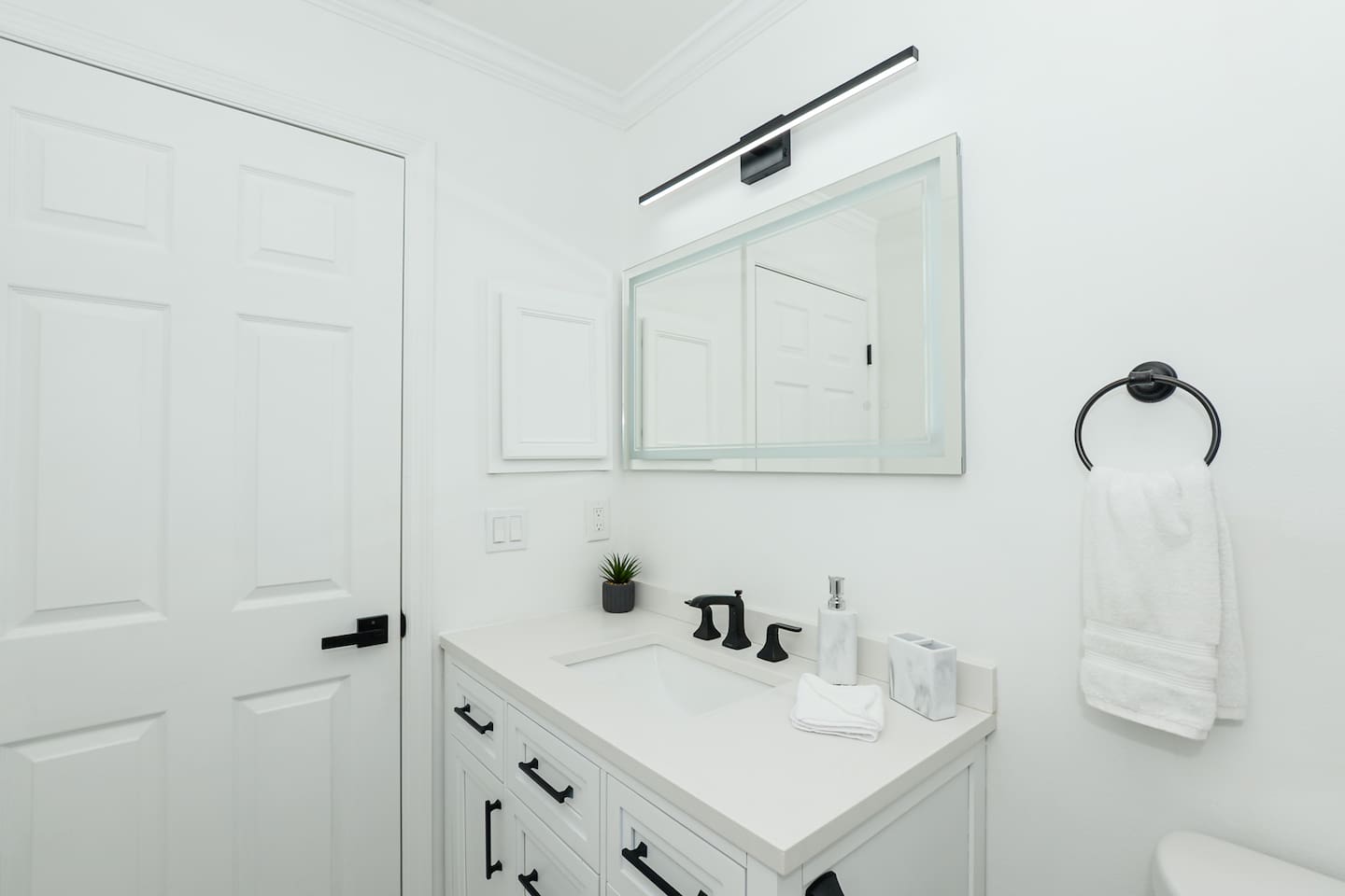 Modern bathroom sink with a sleek design, offering both style and functionality.