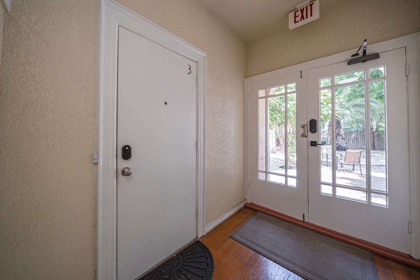 Doors to courtyard in rear
