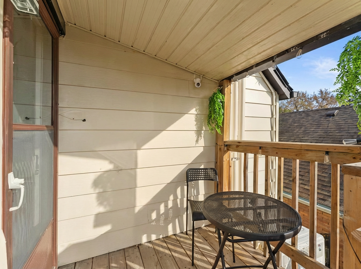 Enjoy your morning coffee, Covered balcony 
