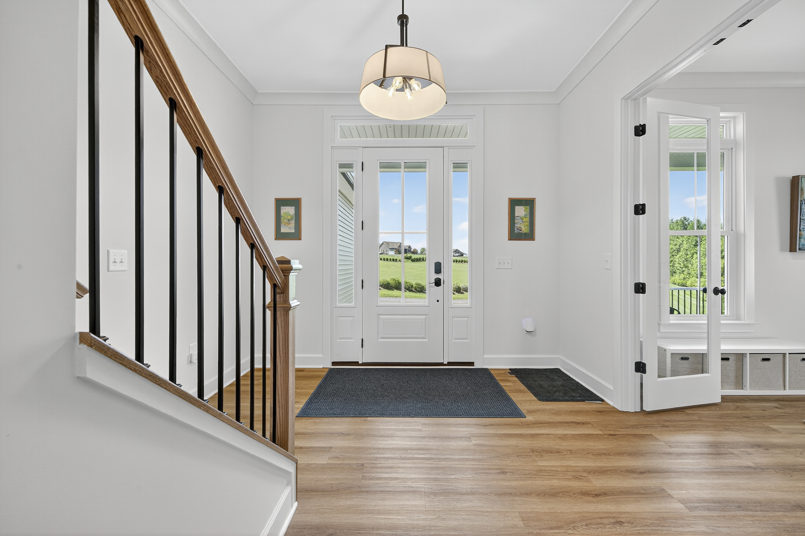 Step inside to find a welcoming foyer filled with natural light and designer touches that set the tone for your stay.