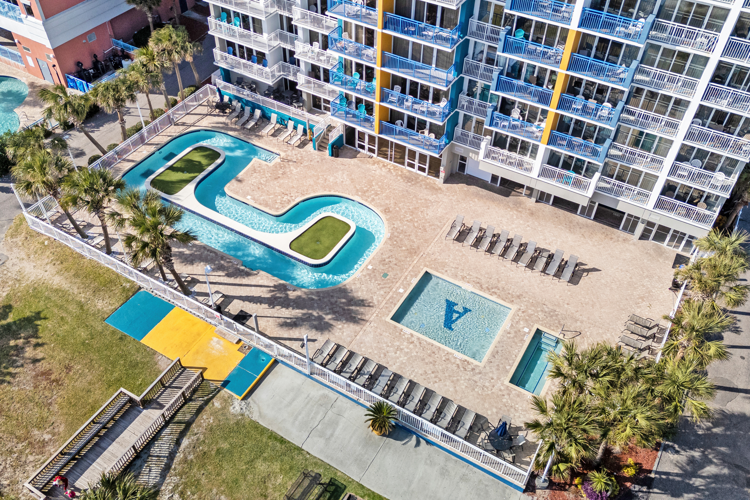 Aerial View of Outdoor Water Amenities