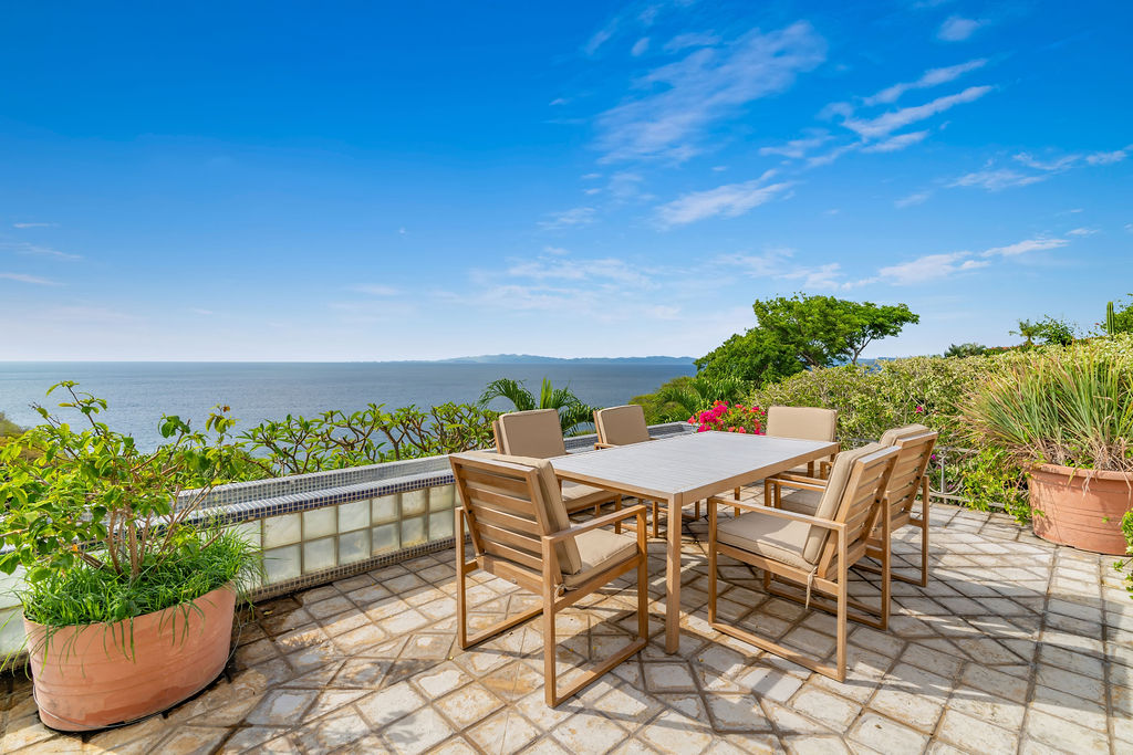 Hear the waves crashing from the lower terrace