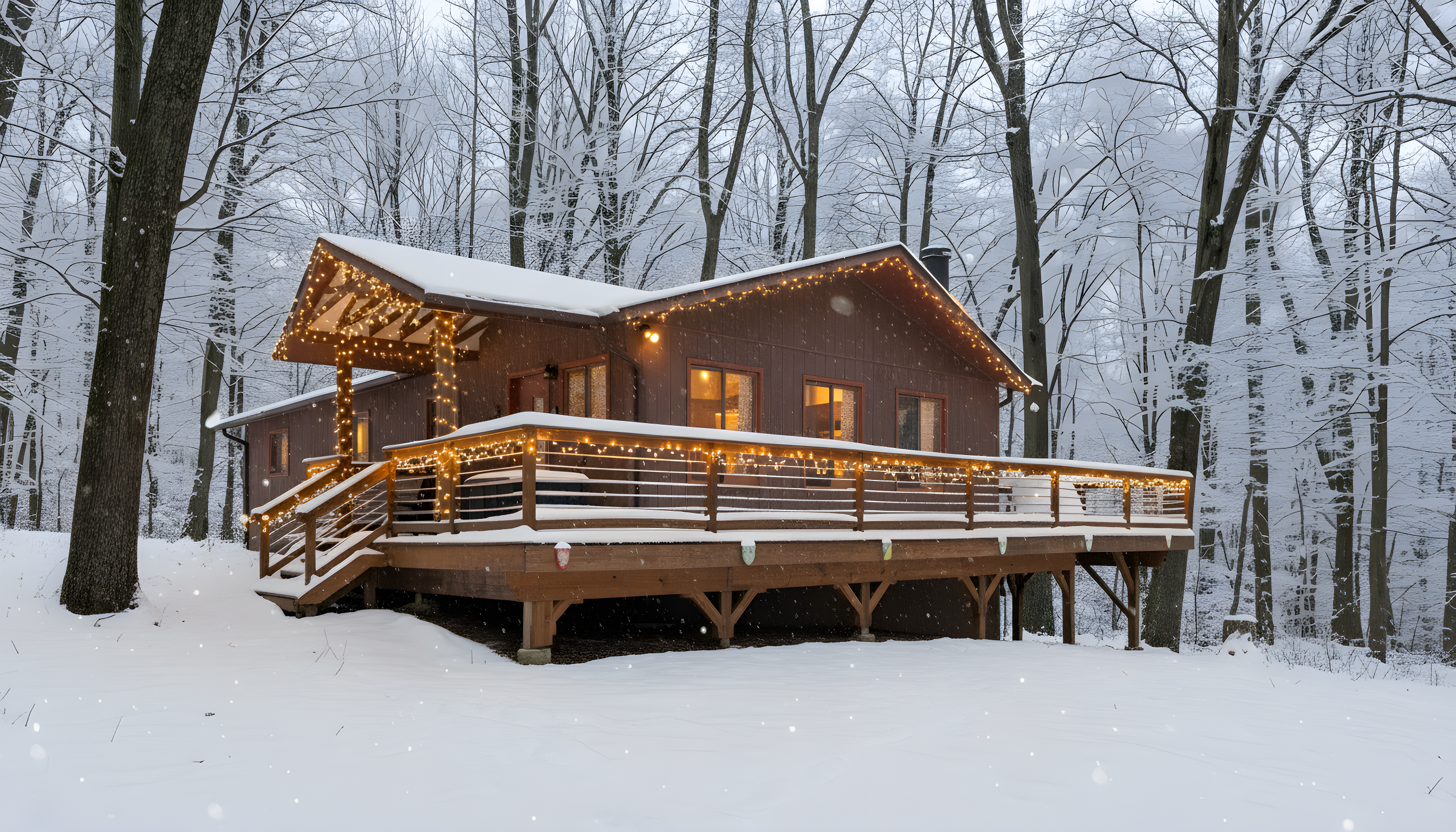 Welcome to your perfect mountain getaway! Tucked away in the peaceful woods of a friendly community, this cozy 3-bedroom chalet is the ideal spot for families and friends to relax and enjoy!