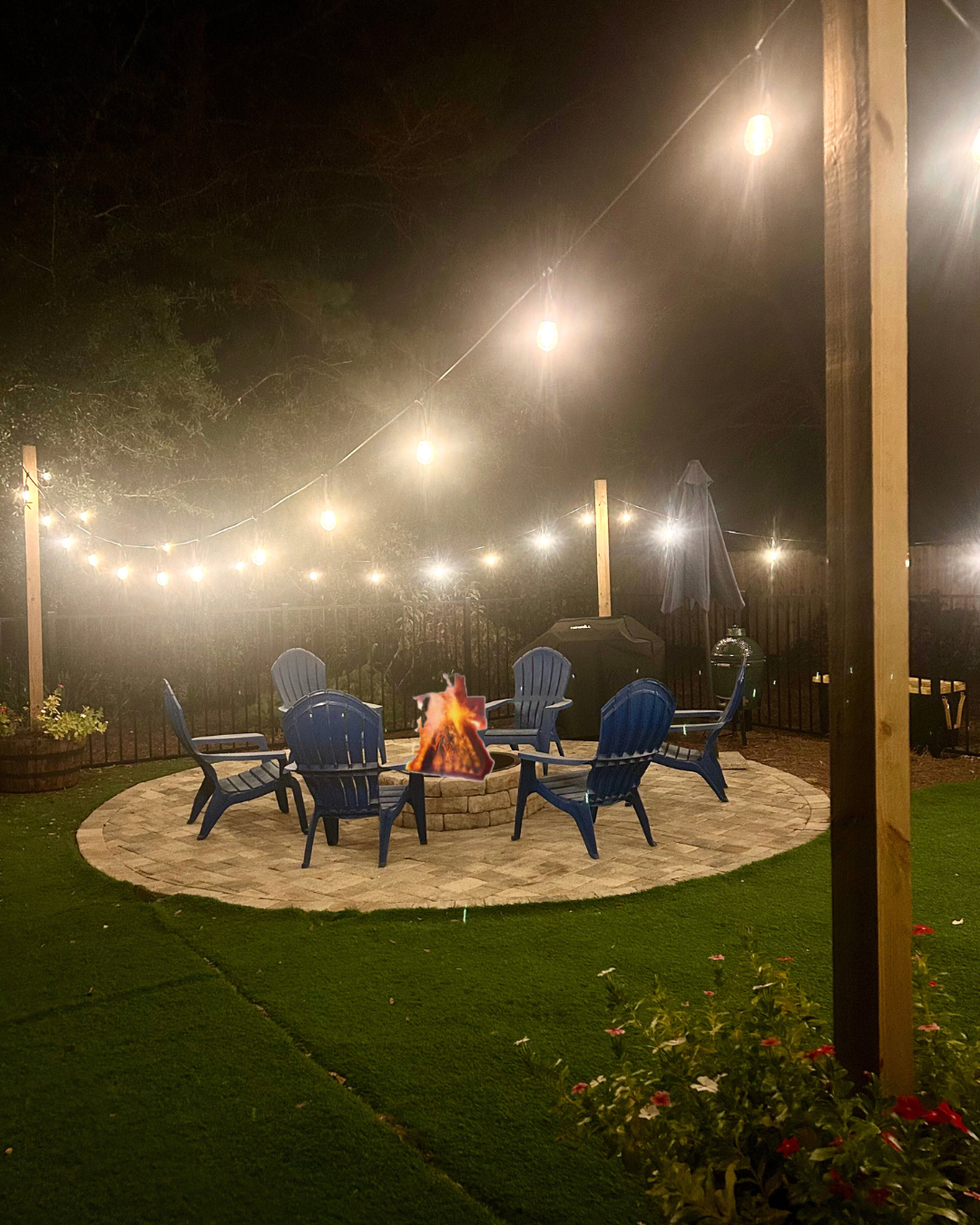 Unwind by the fire pit- perfect for roasting marshmallows and making beach memories.