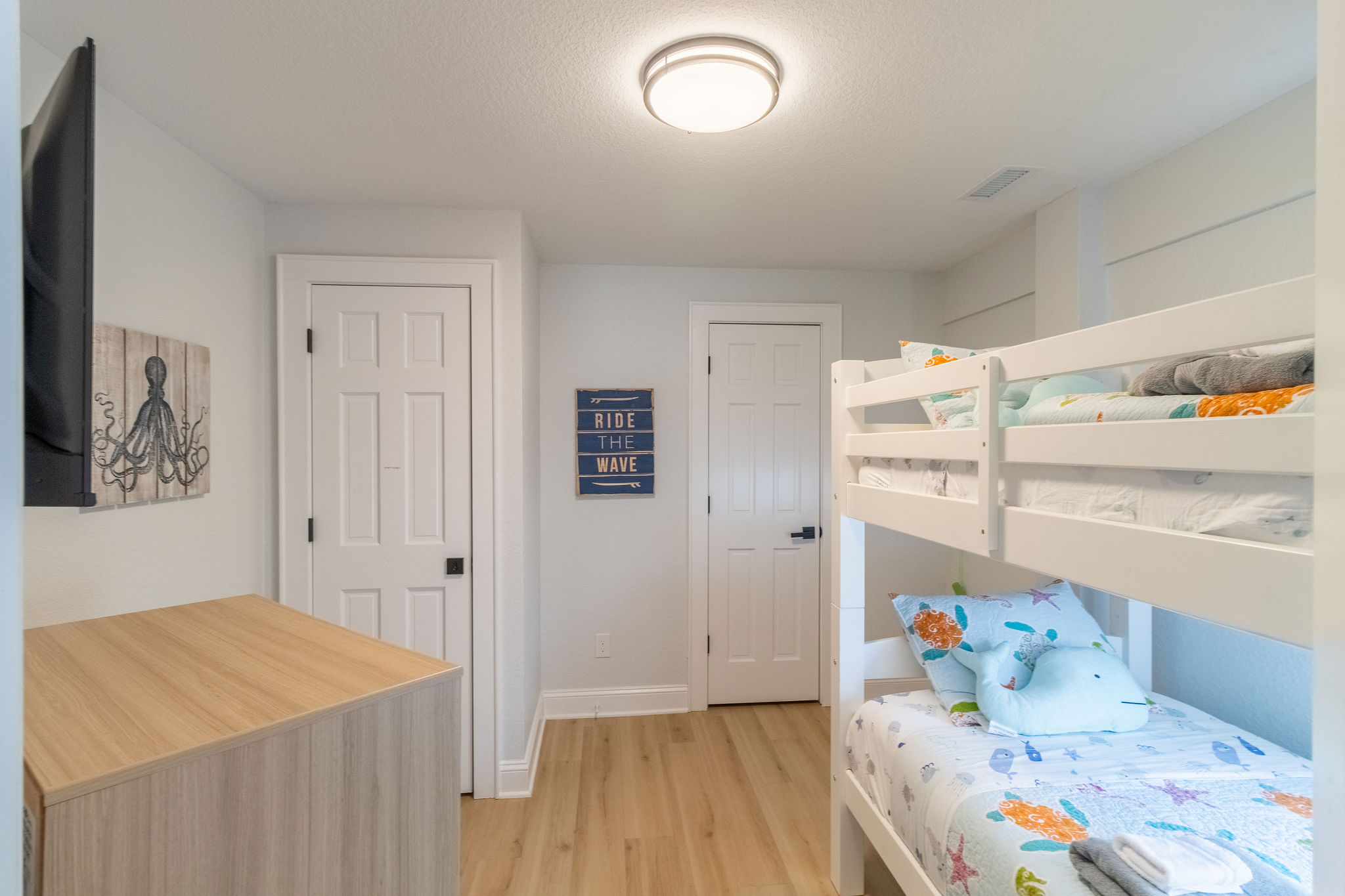 Bunk room with 40" ROKU tv