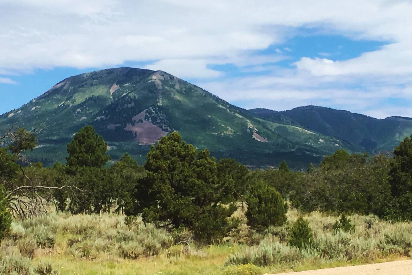 View of Abajo Mountain from  our Guest Ranch