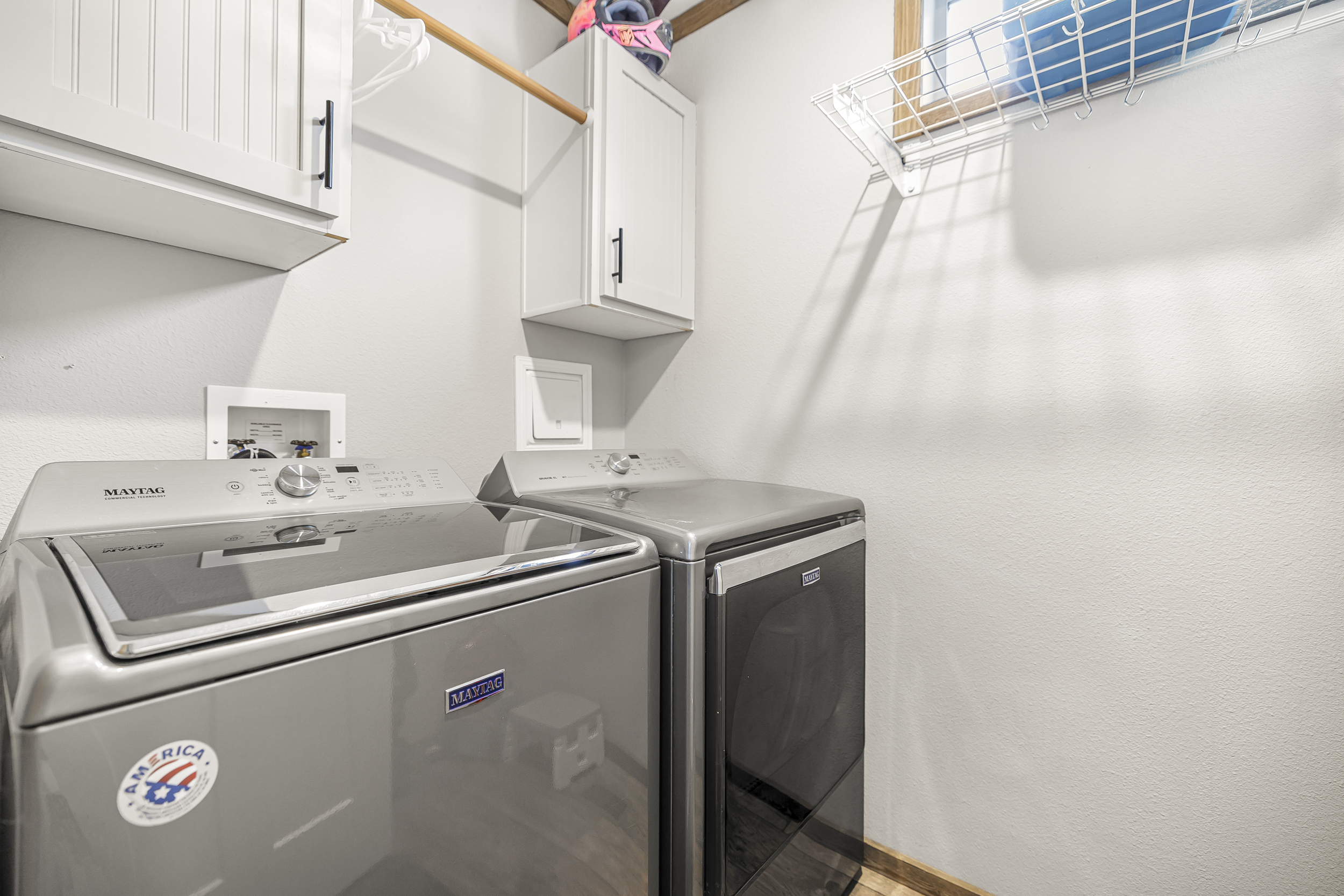 Laundry Room with space to hang your gear and helmets