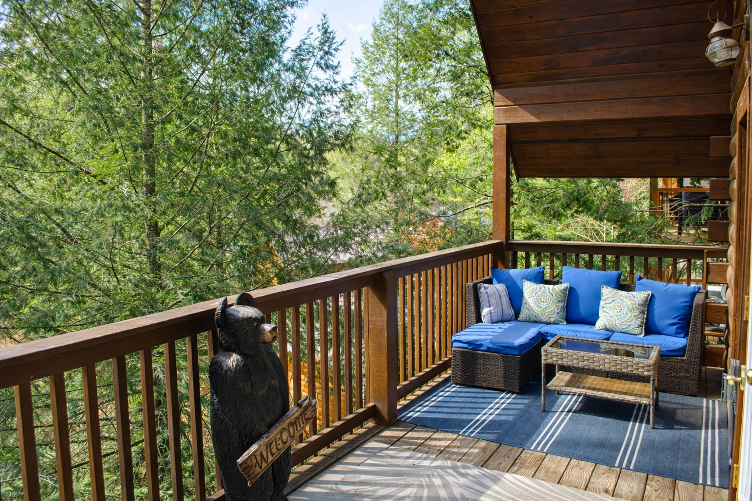 Private balcony with sitting area.