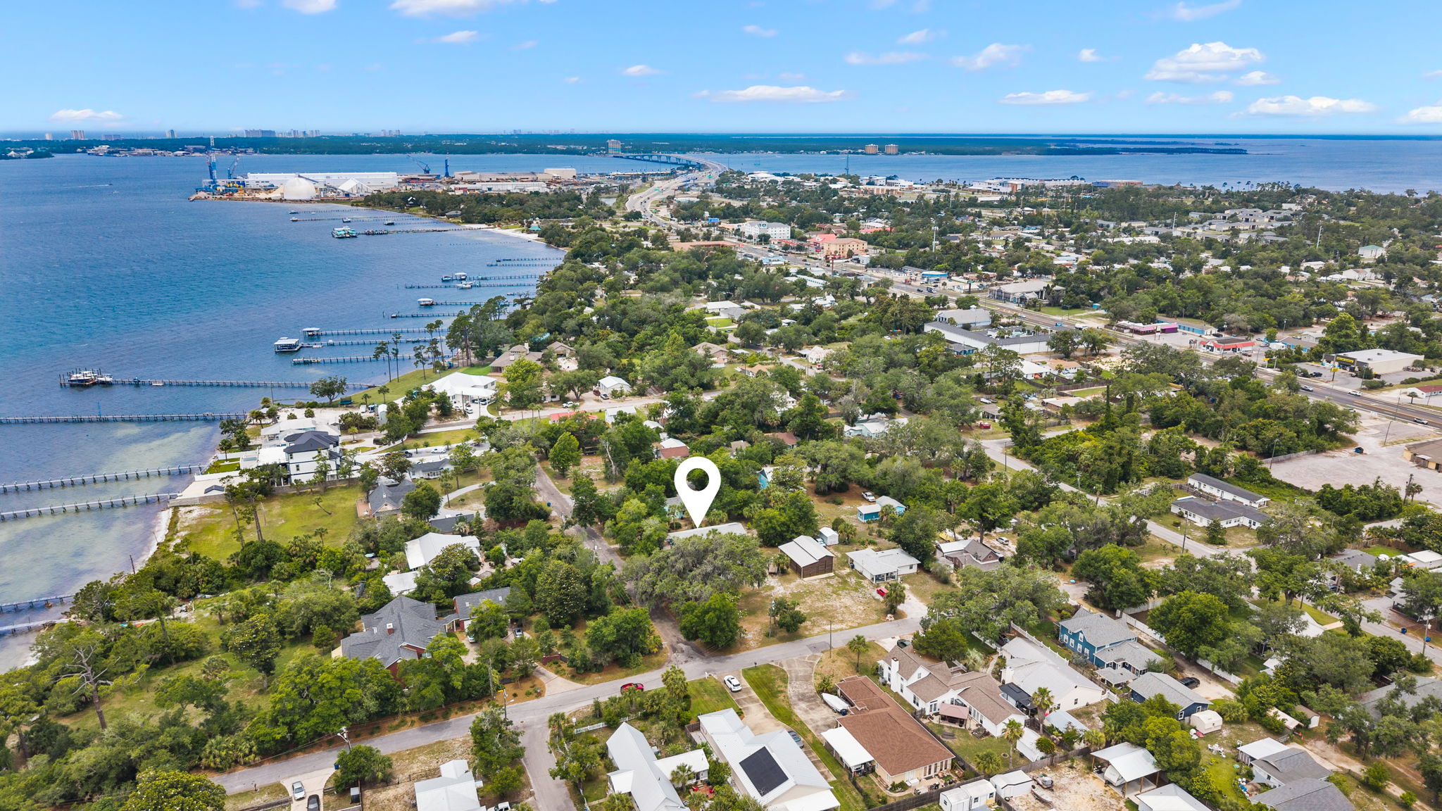 Tucked into a quiet residential neighborhood with convenient access to Historic St. Andrews, Historic Downtown Panama City, US-98, and Hathaway Bridge to Panama City Beach.
