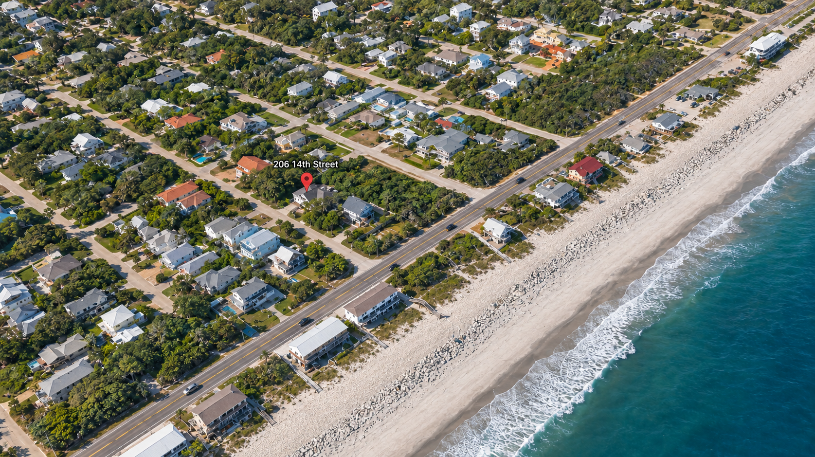 Across the street from the ocean just steps from the beach!