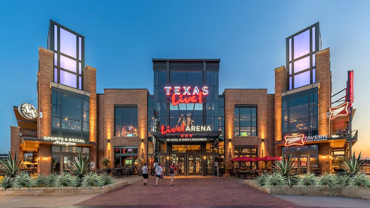 Downtown Arlington's entertainment district — restaurants, bars, and live entertainment all within easy reach of the property.