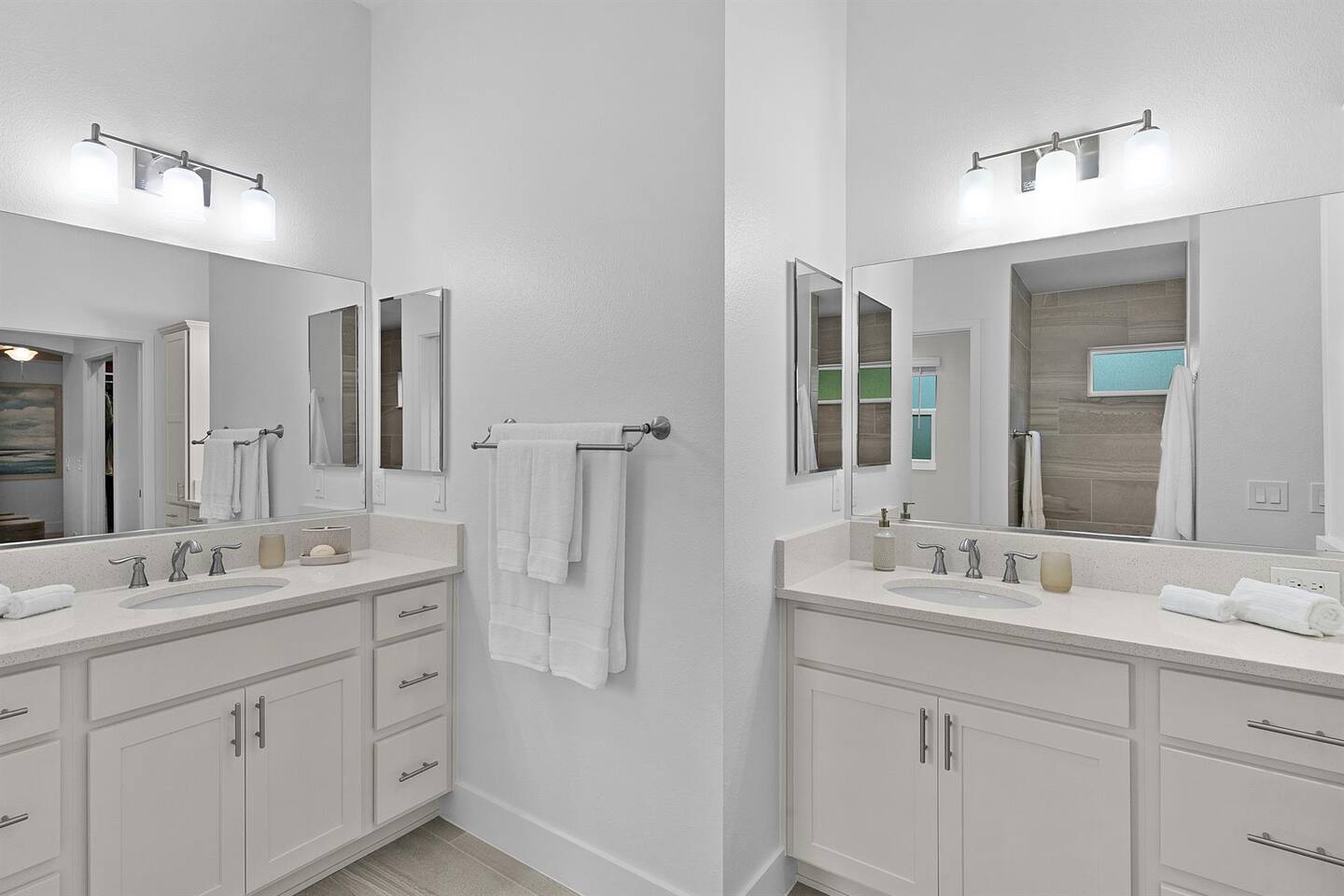 Luxurious ensuite with double sinks