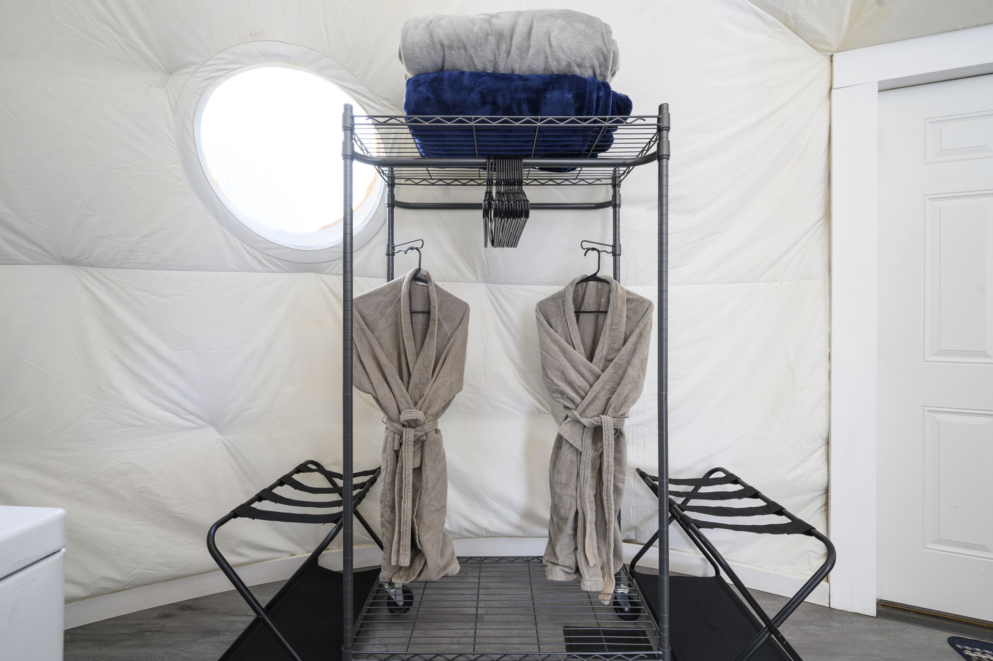Luggage Storage and Hot Tub Robes