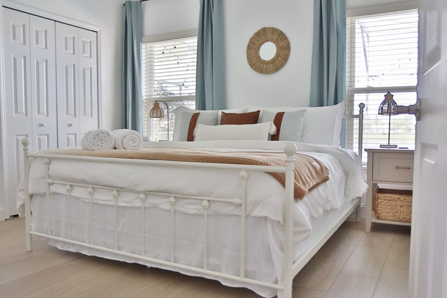 Master bedroom King sized bed