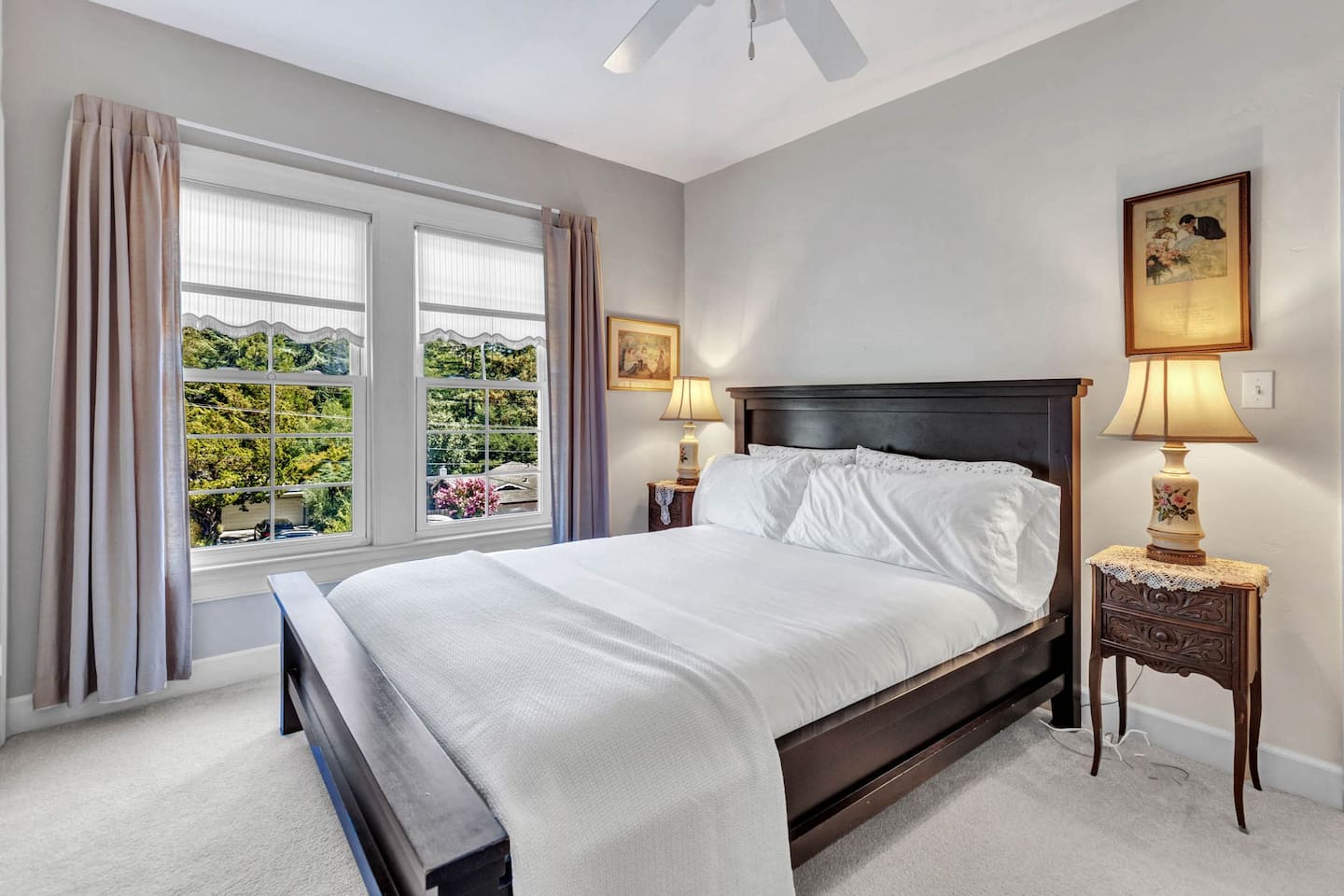 Second bedroom on second floor, queen bed.