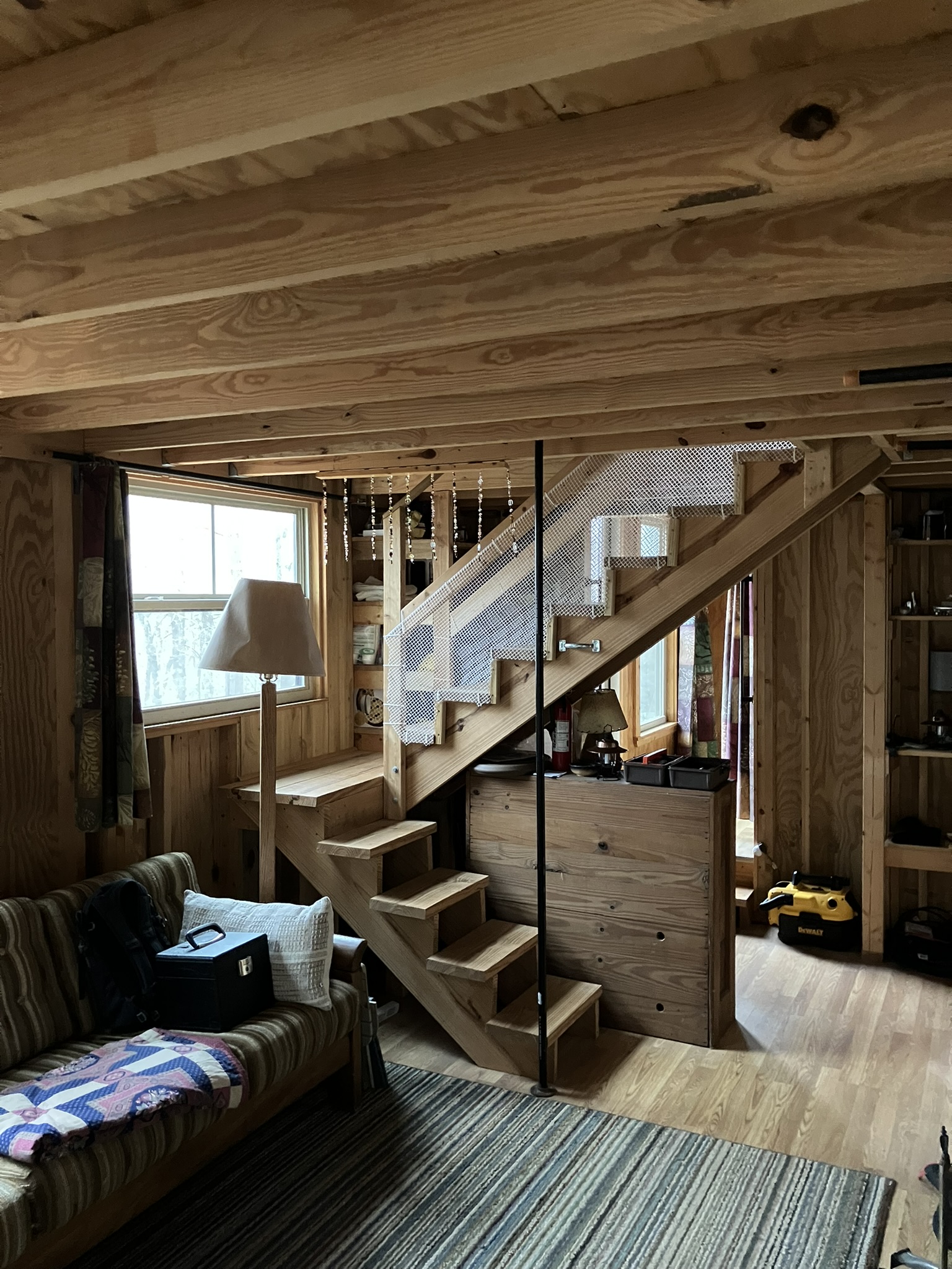 Main room, stairs to upper level.