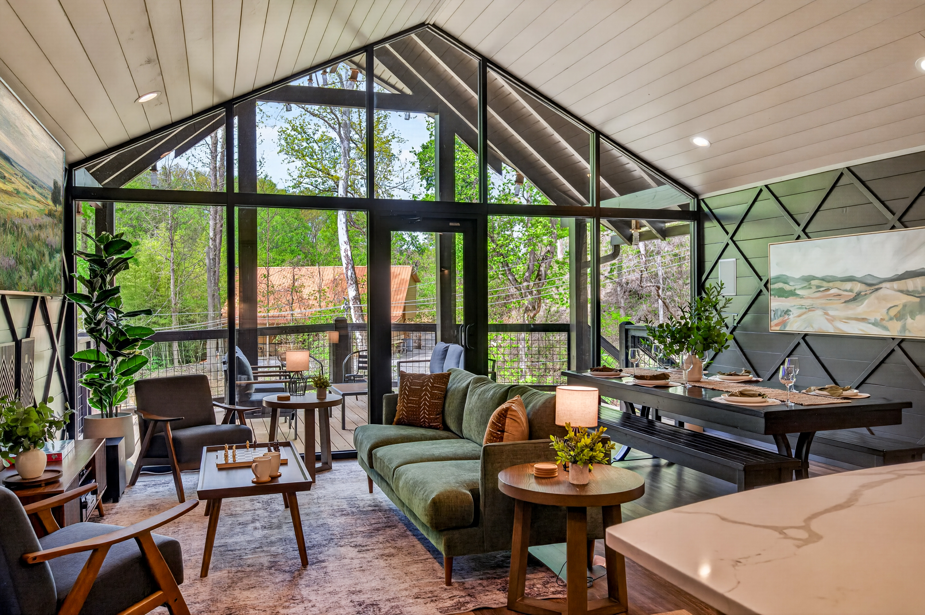 Large living areas with lots of natural light.