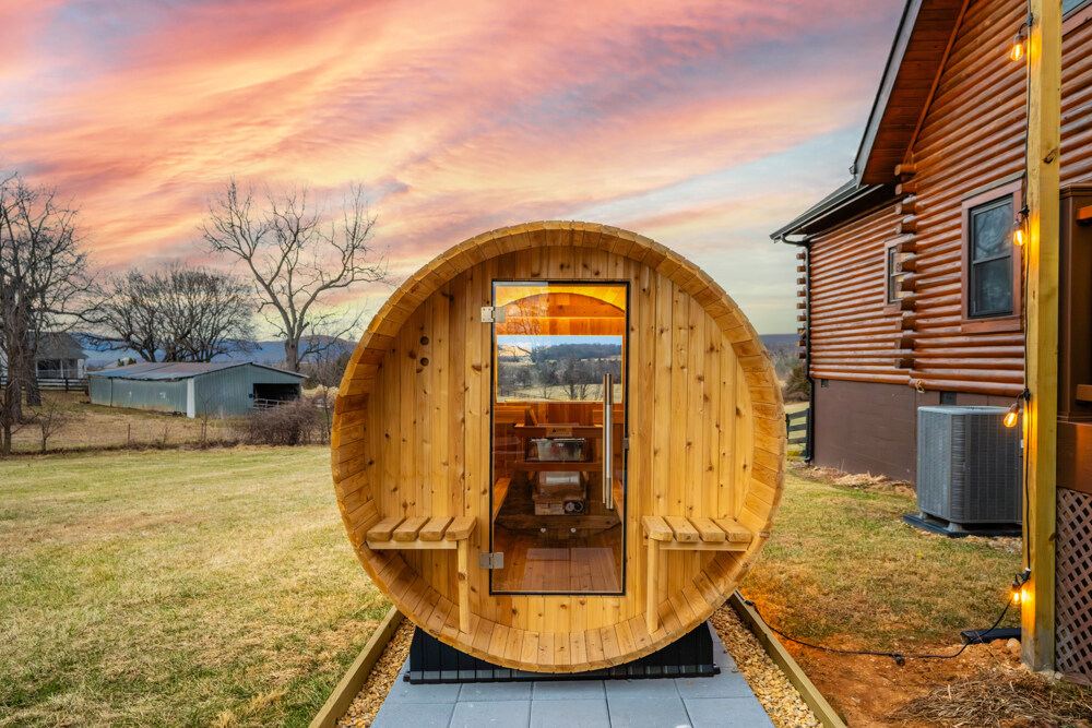 Sauna time with a view.