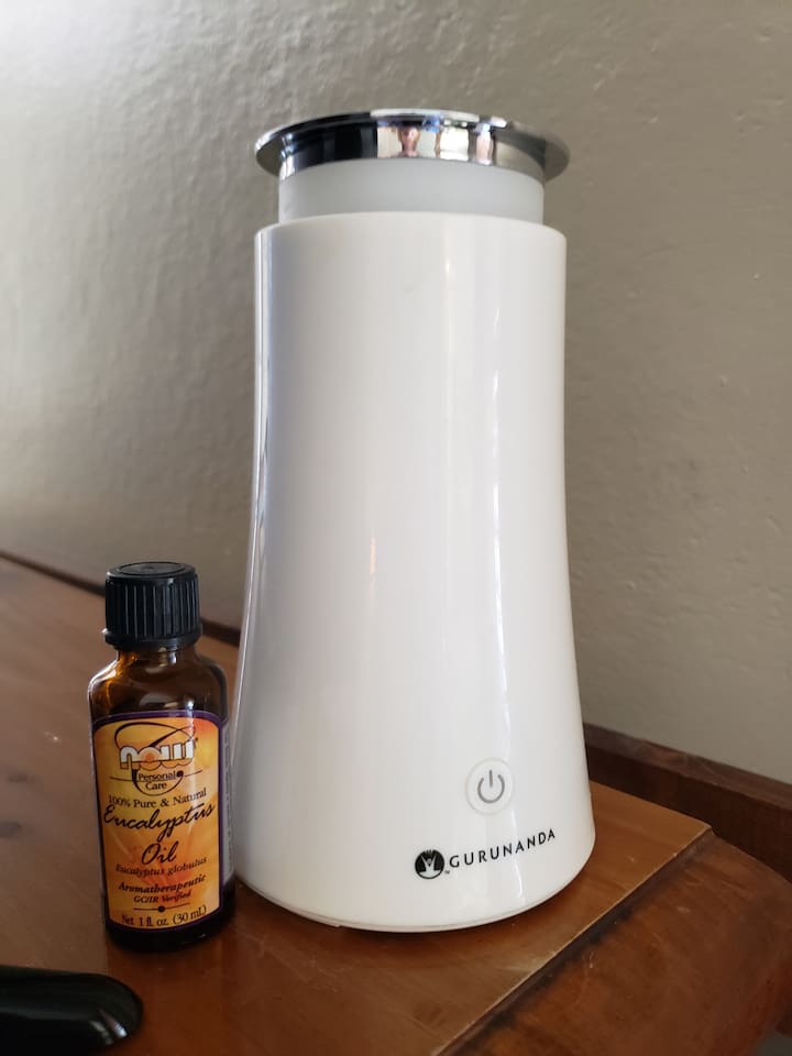 An aromatherapy diffuser adds to the spa experience
