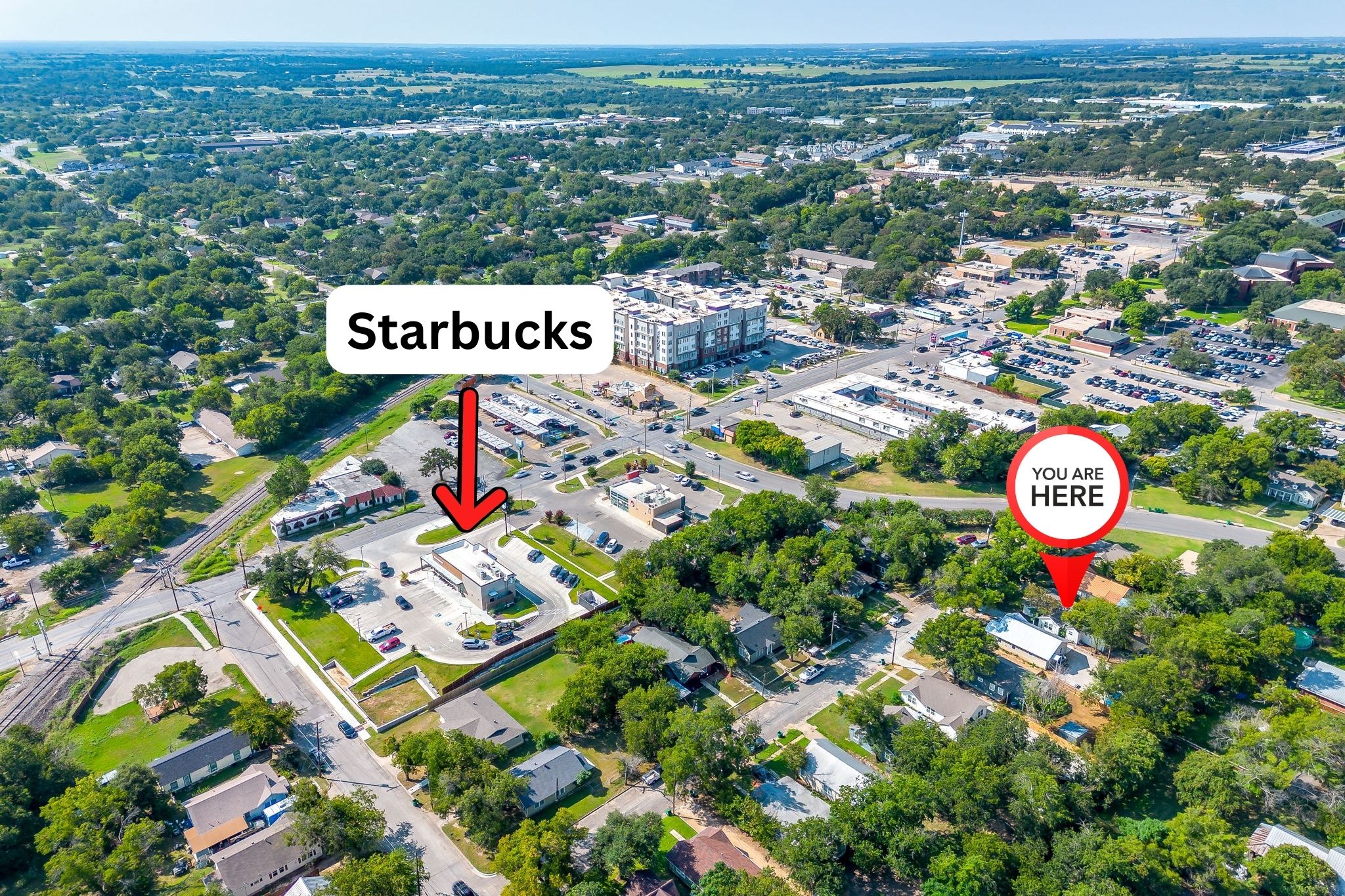Caffeine lovers rejoice — Starbucks is right down the street and walkable! Start your day with a quick stroll for your favorite brew.