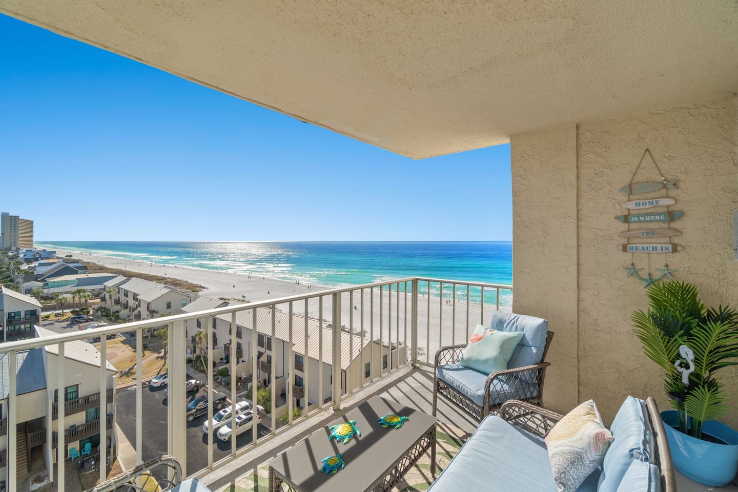 Soak up some some on the spacious balcony