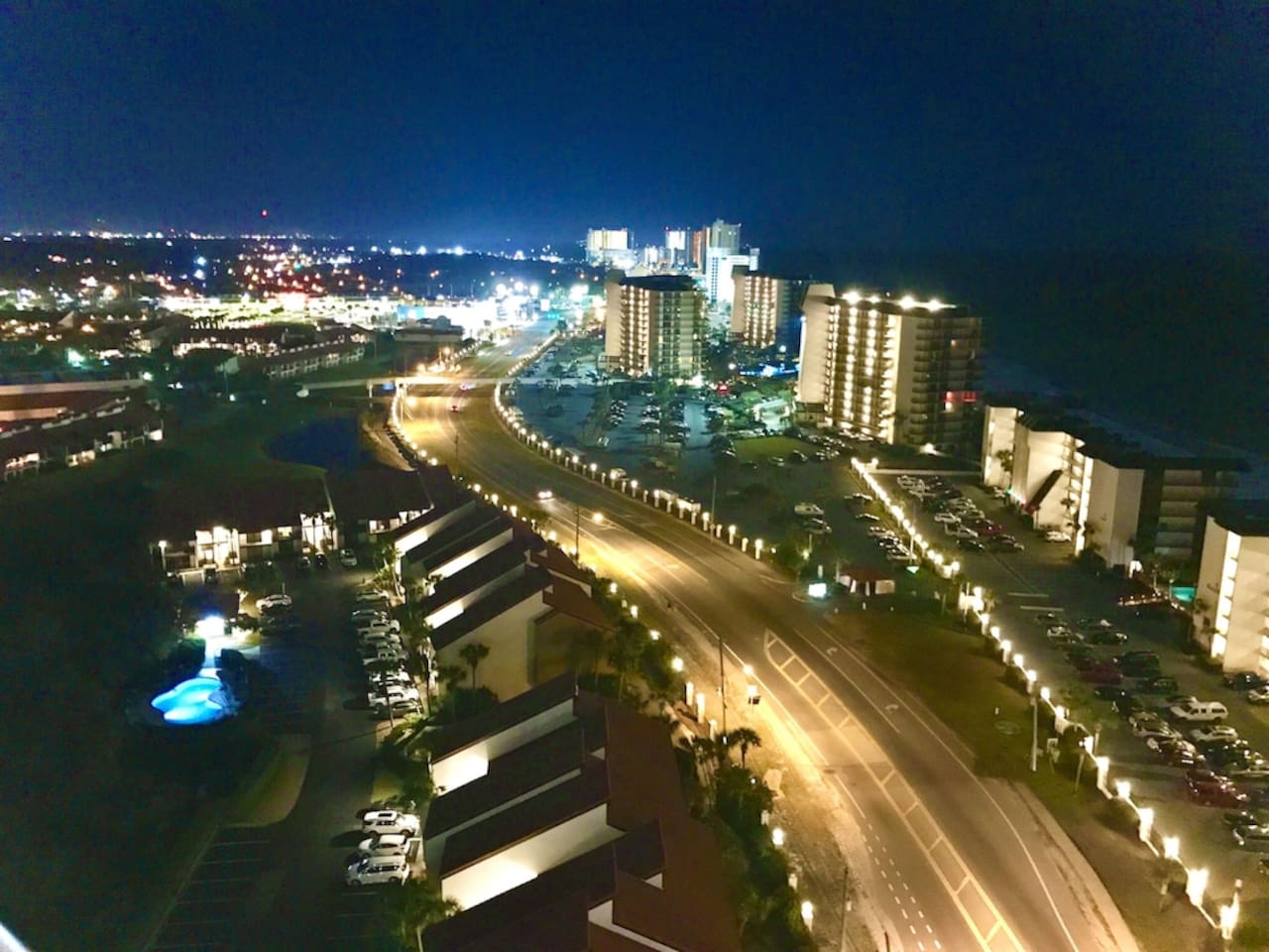 The nighttime view is breathtaking.