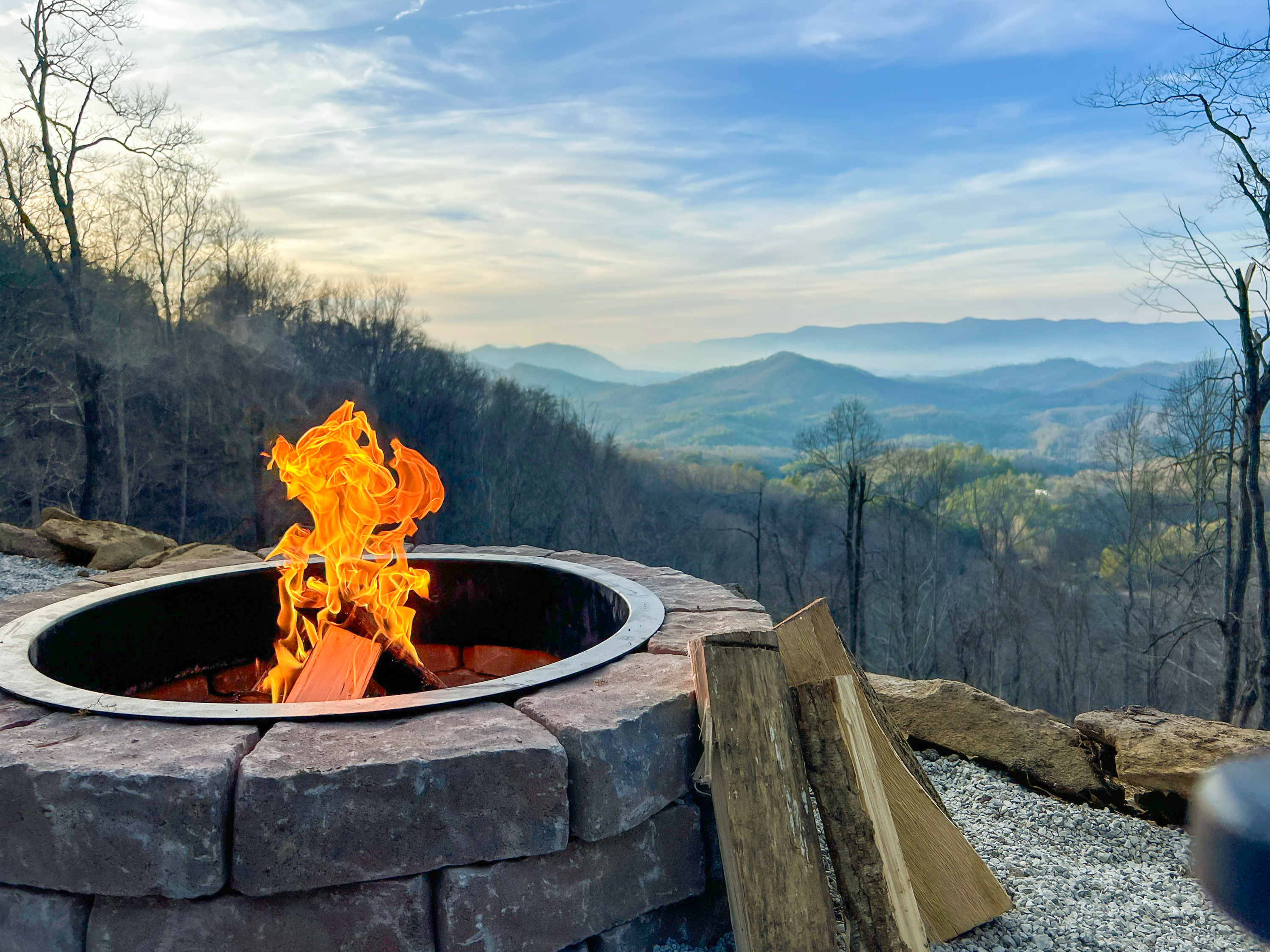We provide fire wood, stocked in an open shed on property.