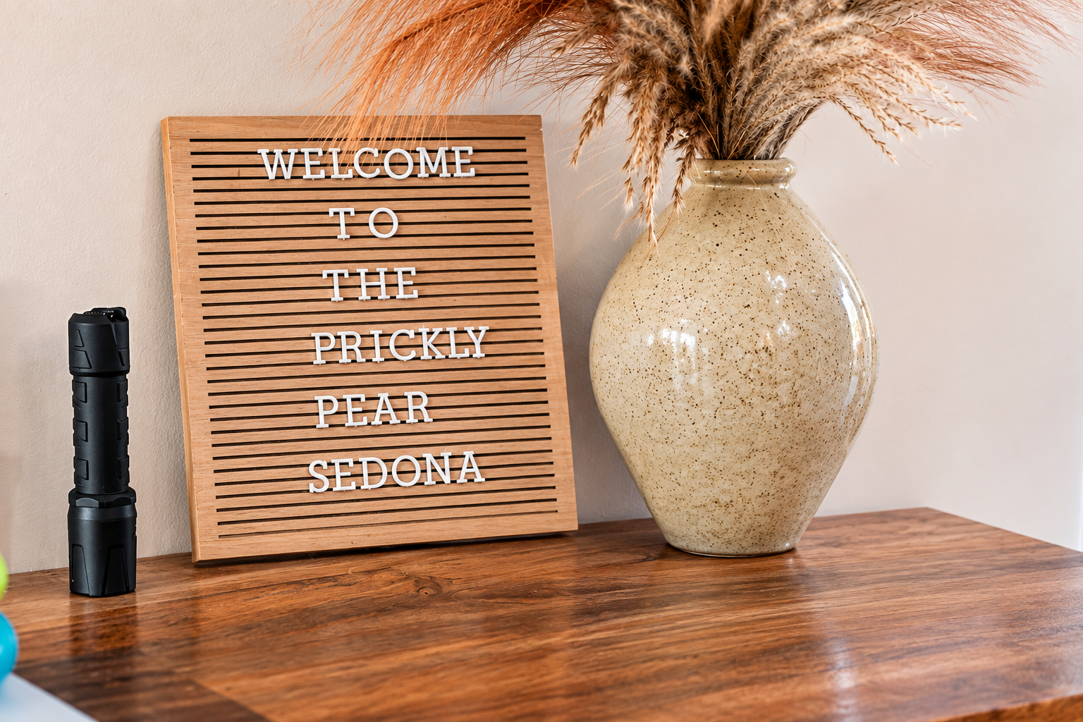{Welcome to Prickly Pear} Thoughtful desert-inspired details welcome you to your private Sedona escape.