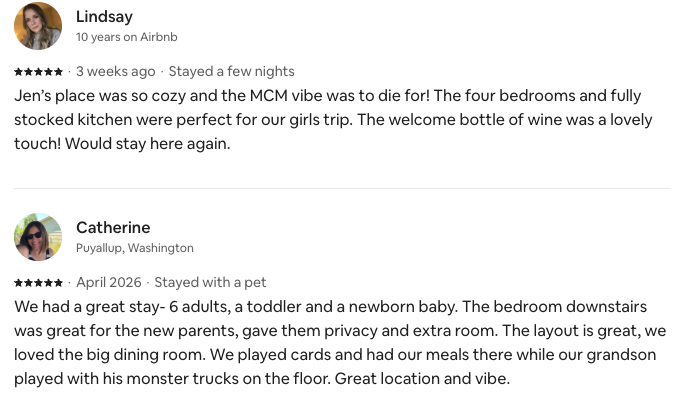 Guest Favorite! 5 star reviews!