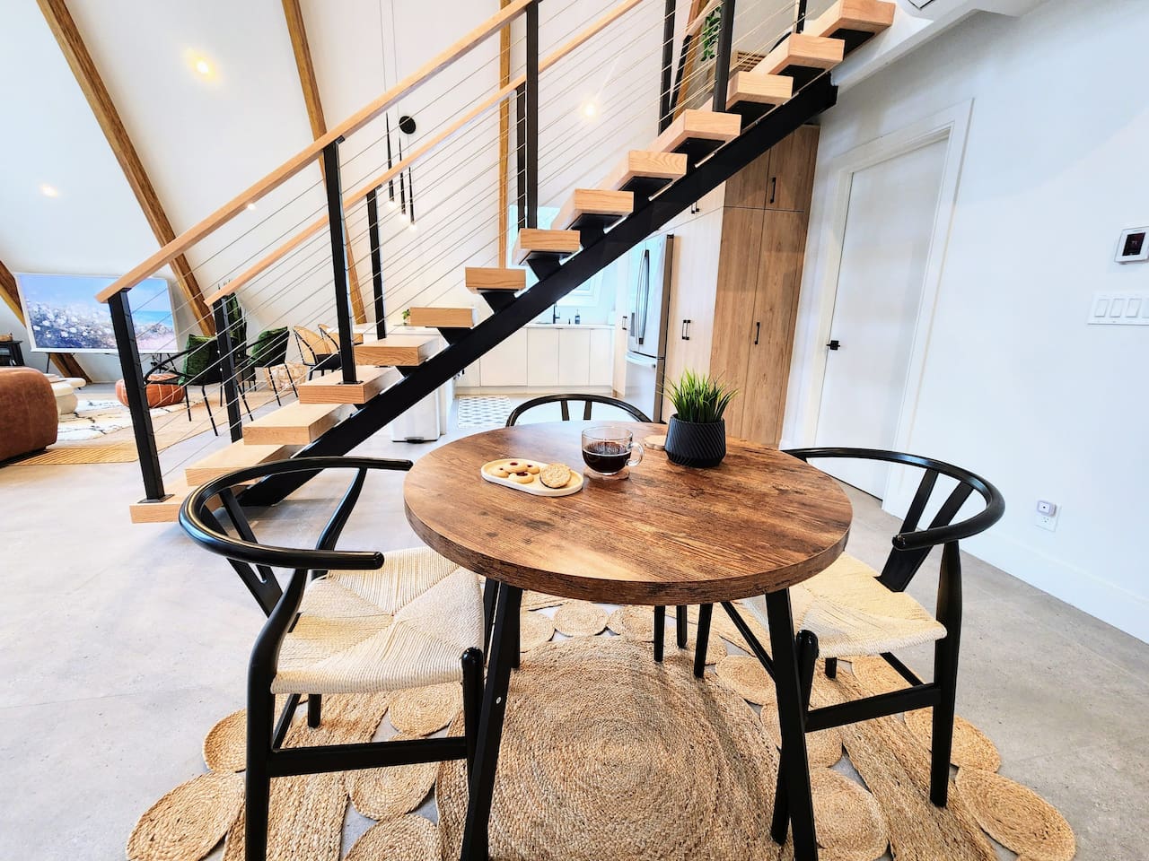 A small coffee area.