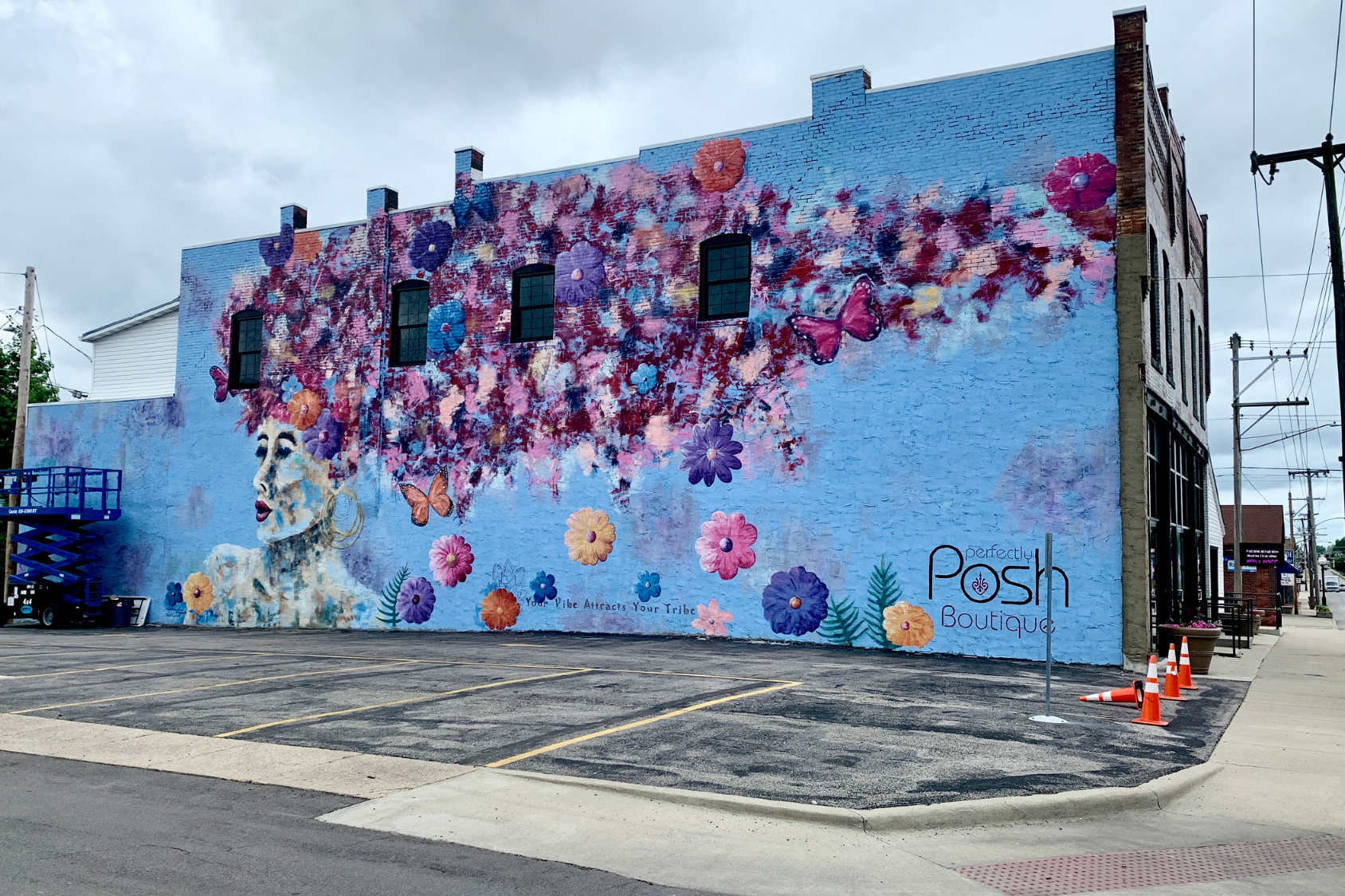 Vibrant Mural District in downtown Marion