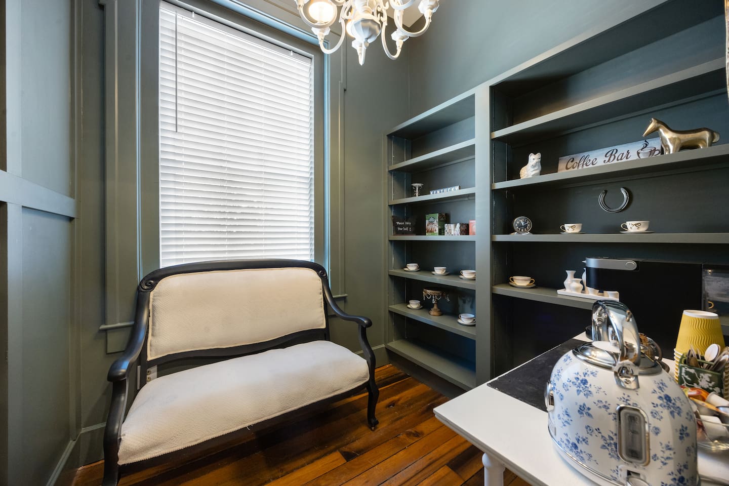 Sit and sip our complimentary tea and coffee in your personal coffee nook/library.