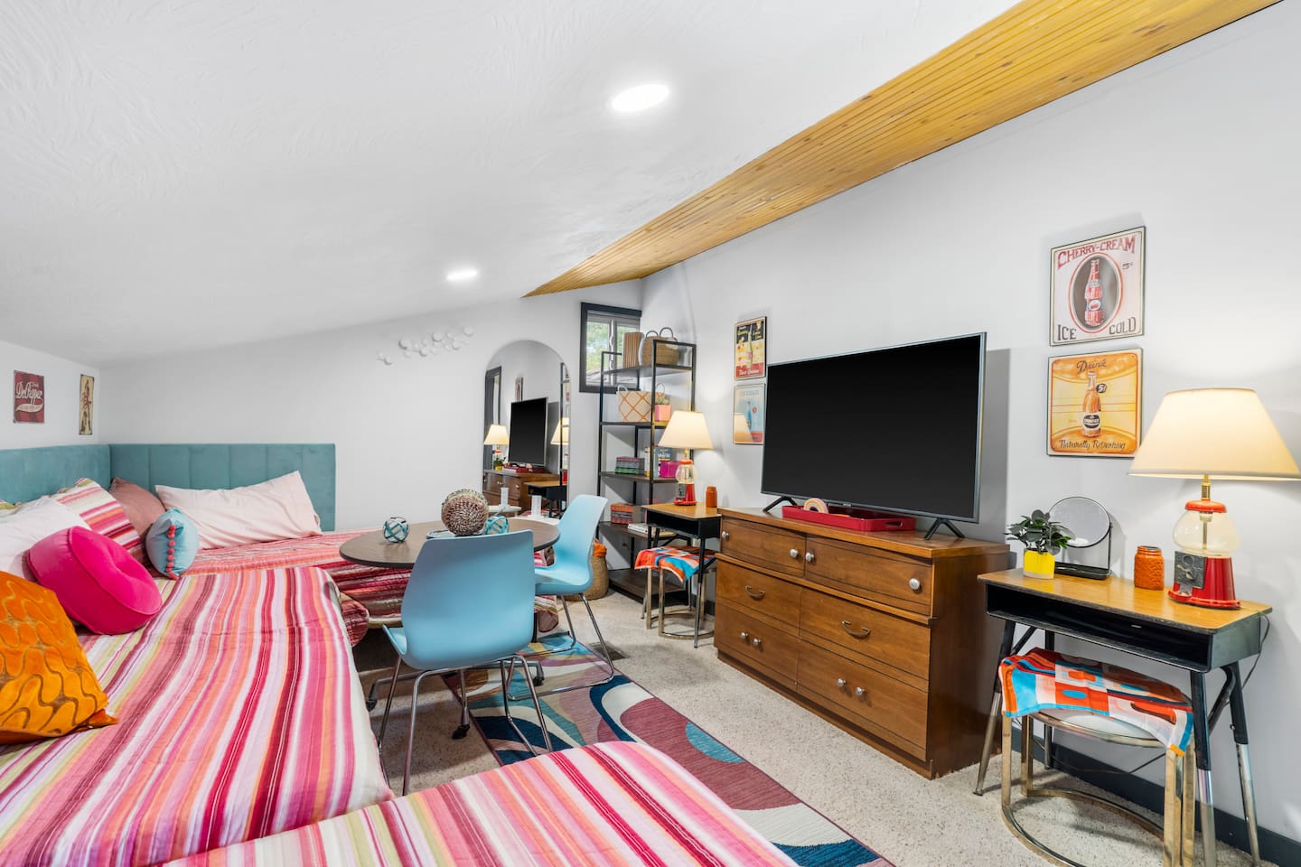 Upstairs movie lounge bedroom