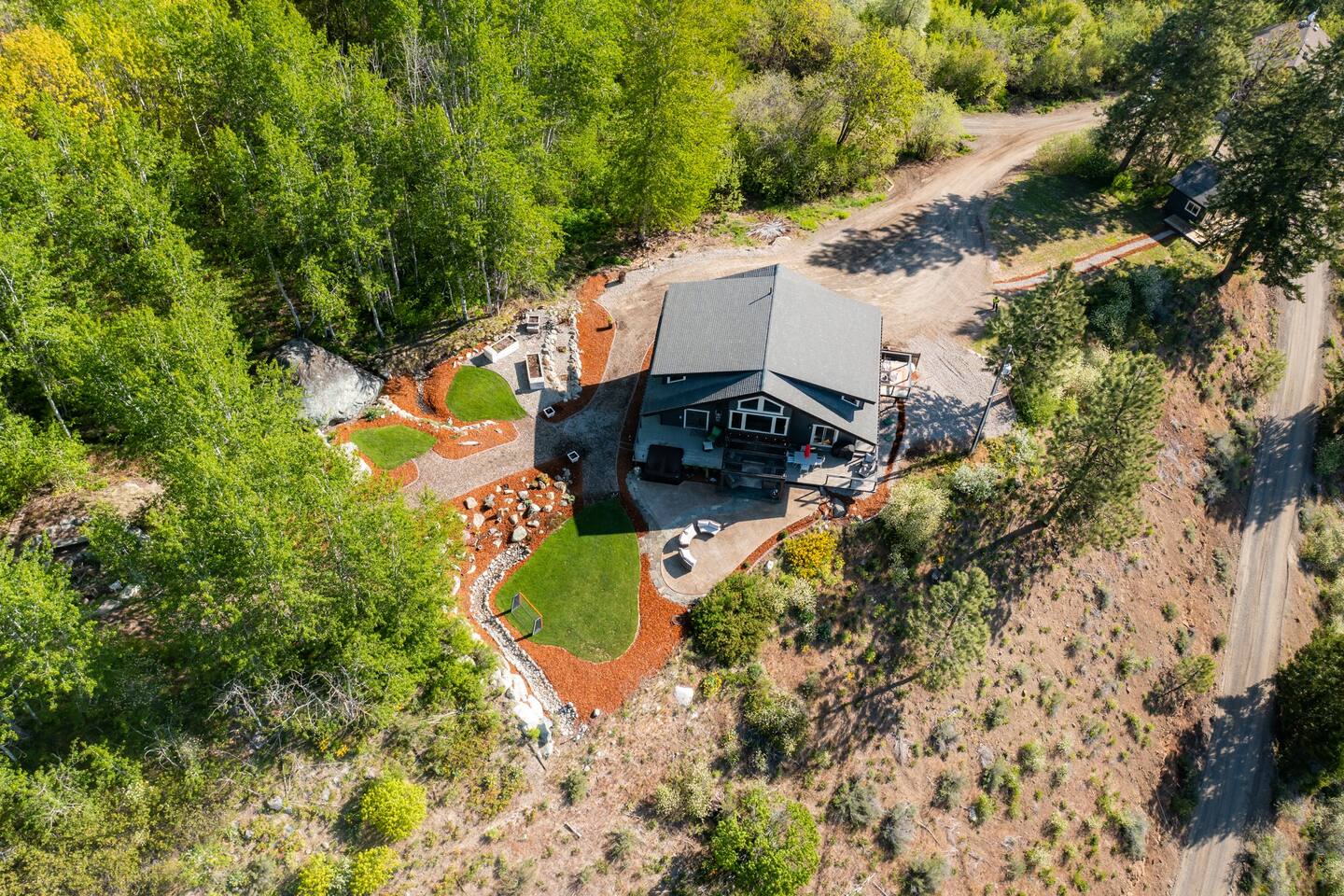 Entire property, surrounded by mountains