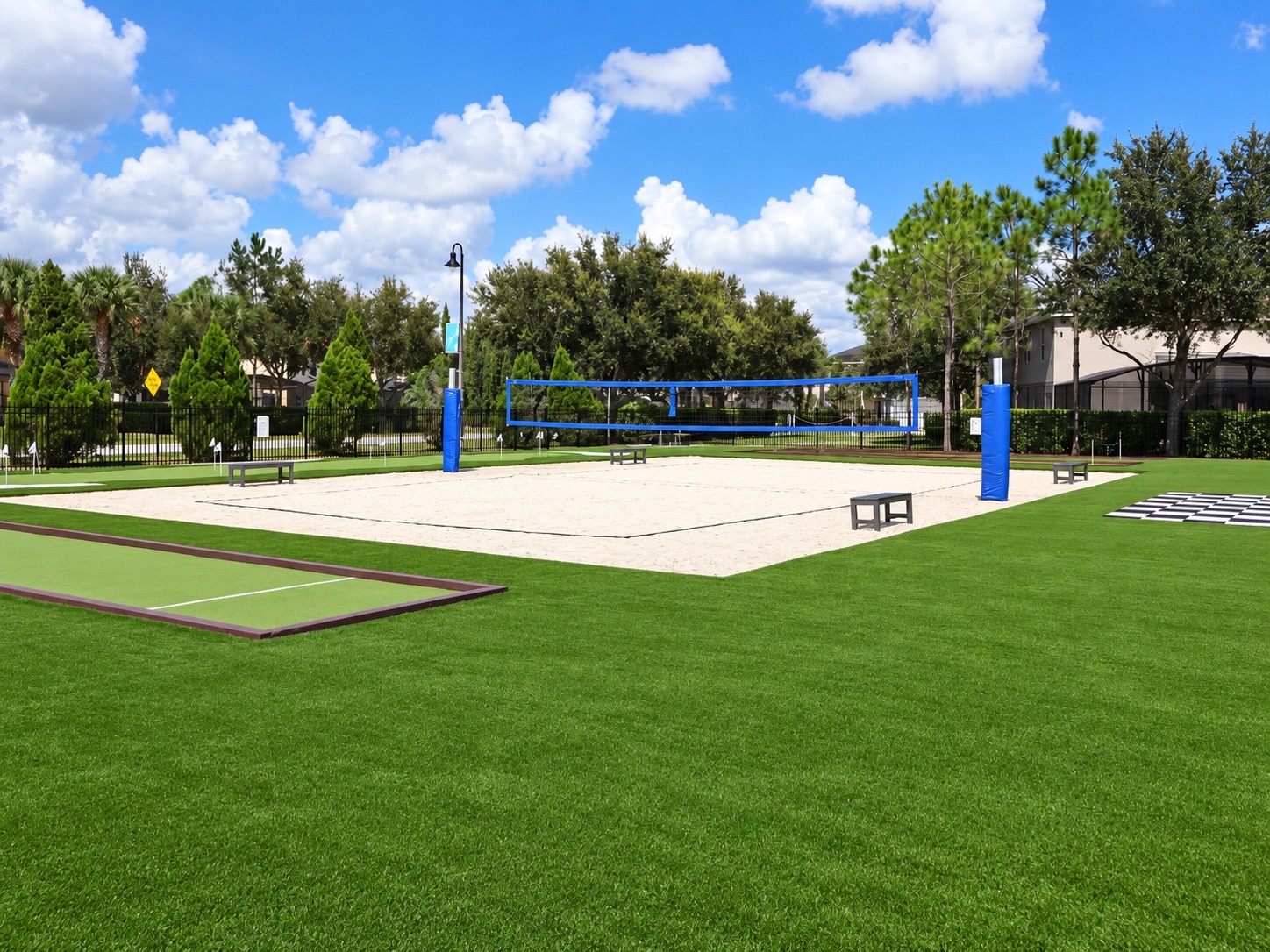 Sand VolleyBall and Lawn Chess