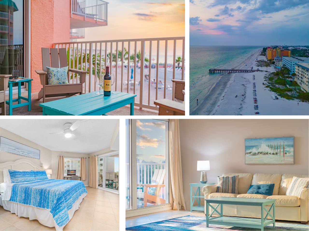 Newly remodeled and decorated 3BR 2 BA Condo Directly on the Beach.