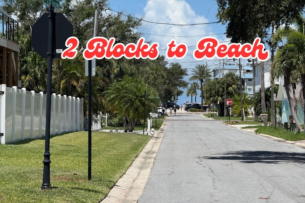 an easy walk to sandy beach