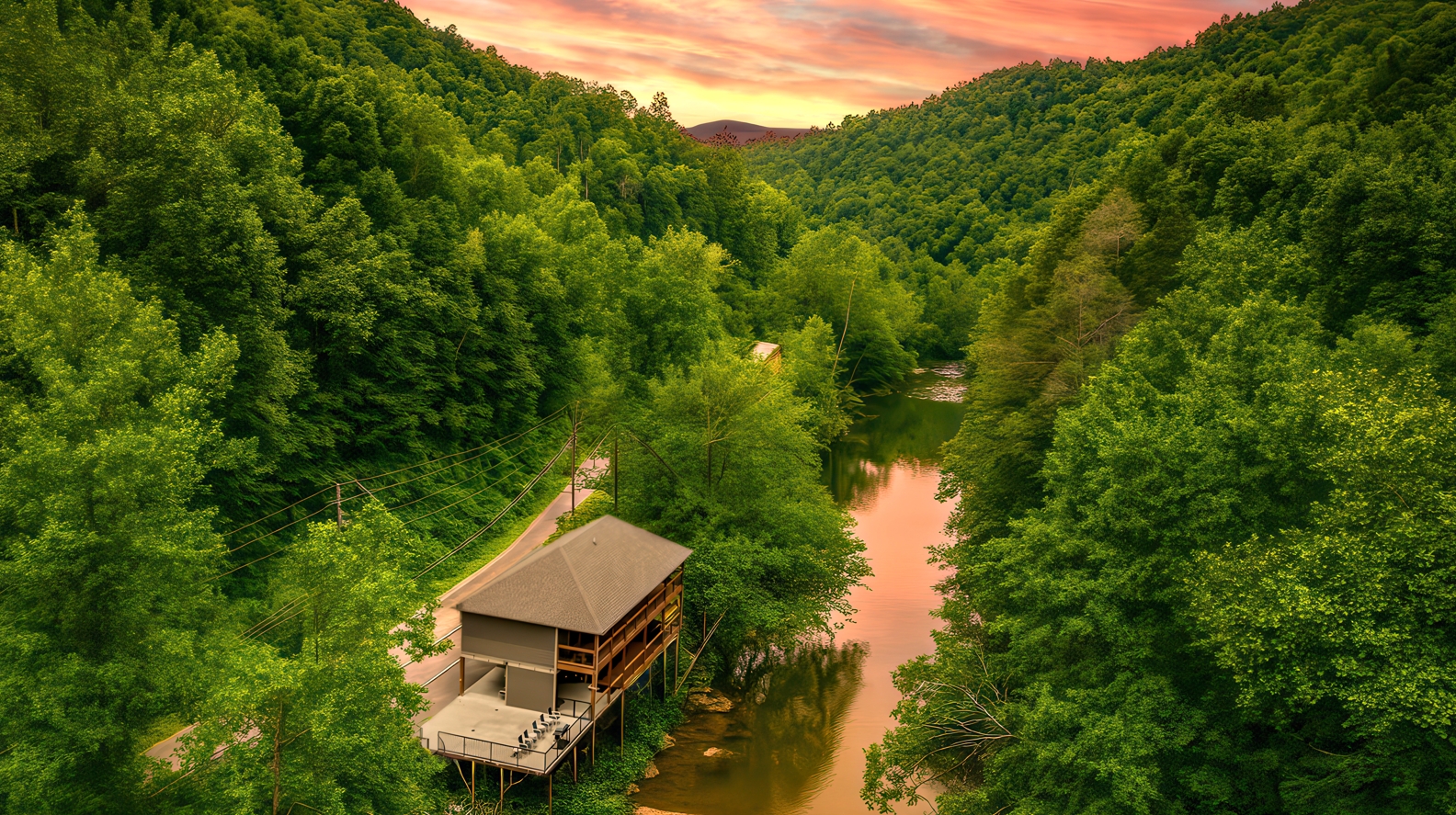Welcome to Take Me to the River Cabin perched above the famous Little Pigeon River. Enjoy the serenity of nature. There are 2 level of decks facing the river that you can enjoy in addition to private river access along the river.