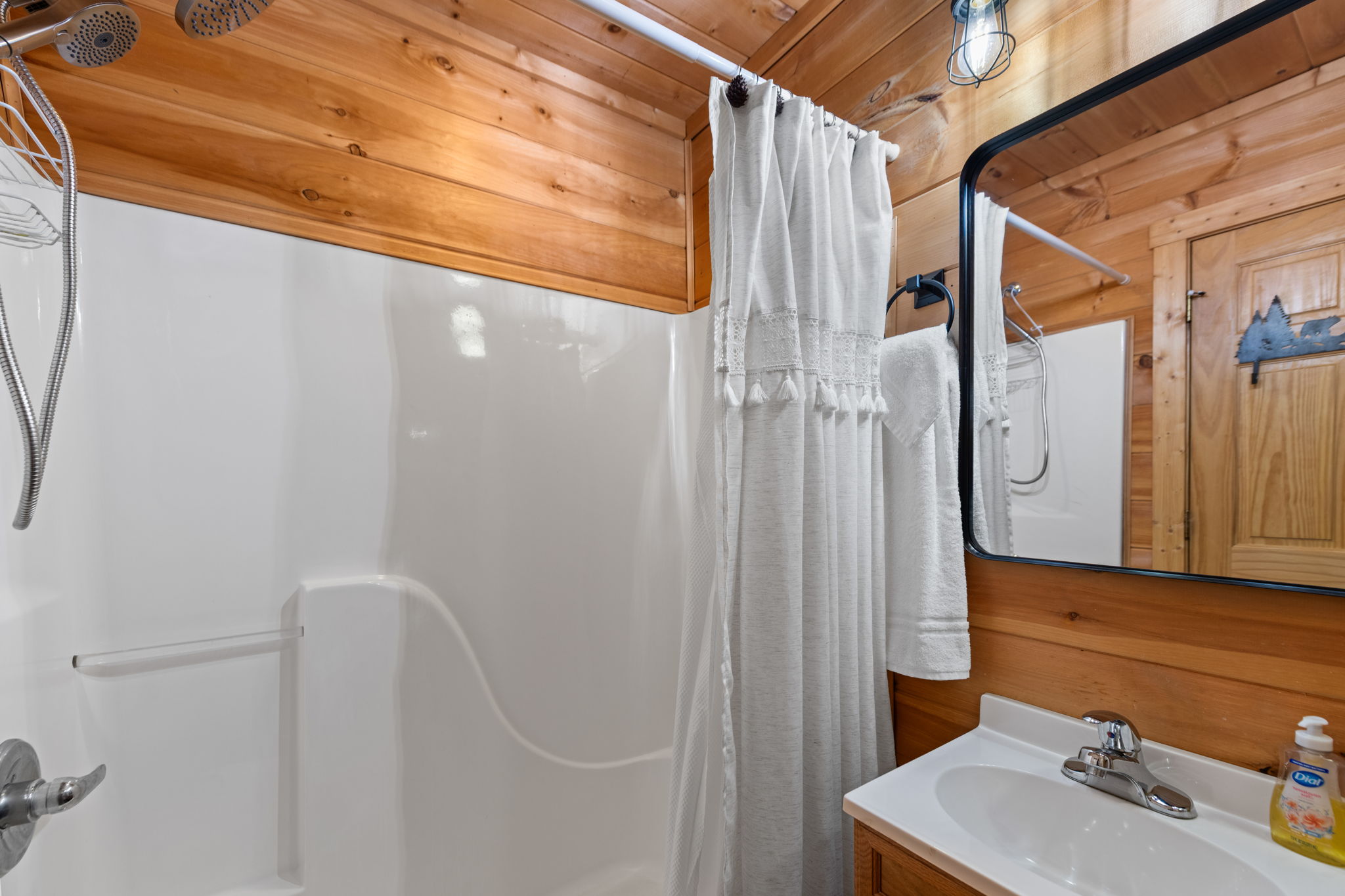 Another full bathroom for guests to use.