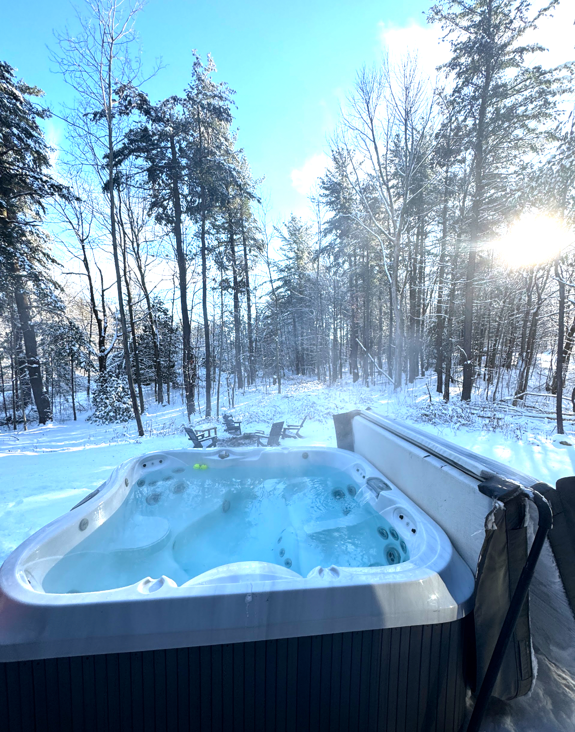 Hot tub on the deck