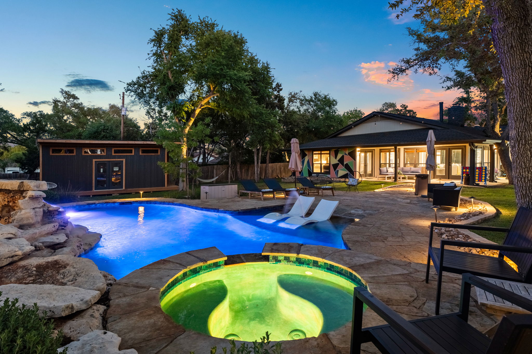Pool Night Time