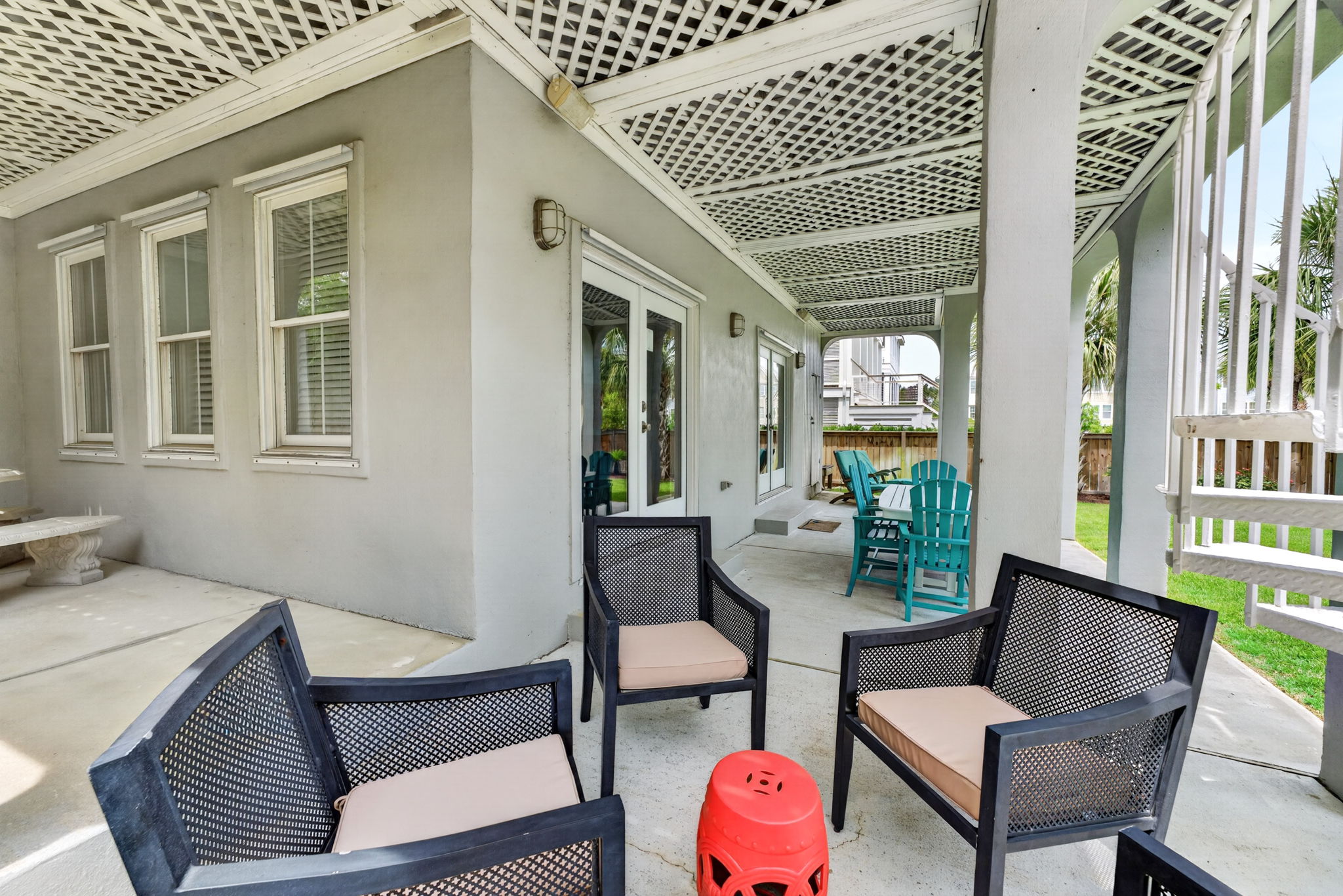 Back patio | Twin Palms | 914 Carolina Blvd | Isle of Palms, SC | IOP Escapes