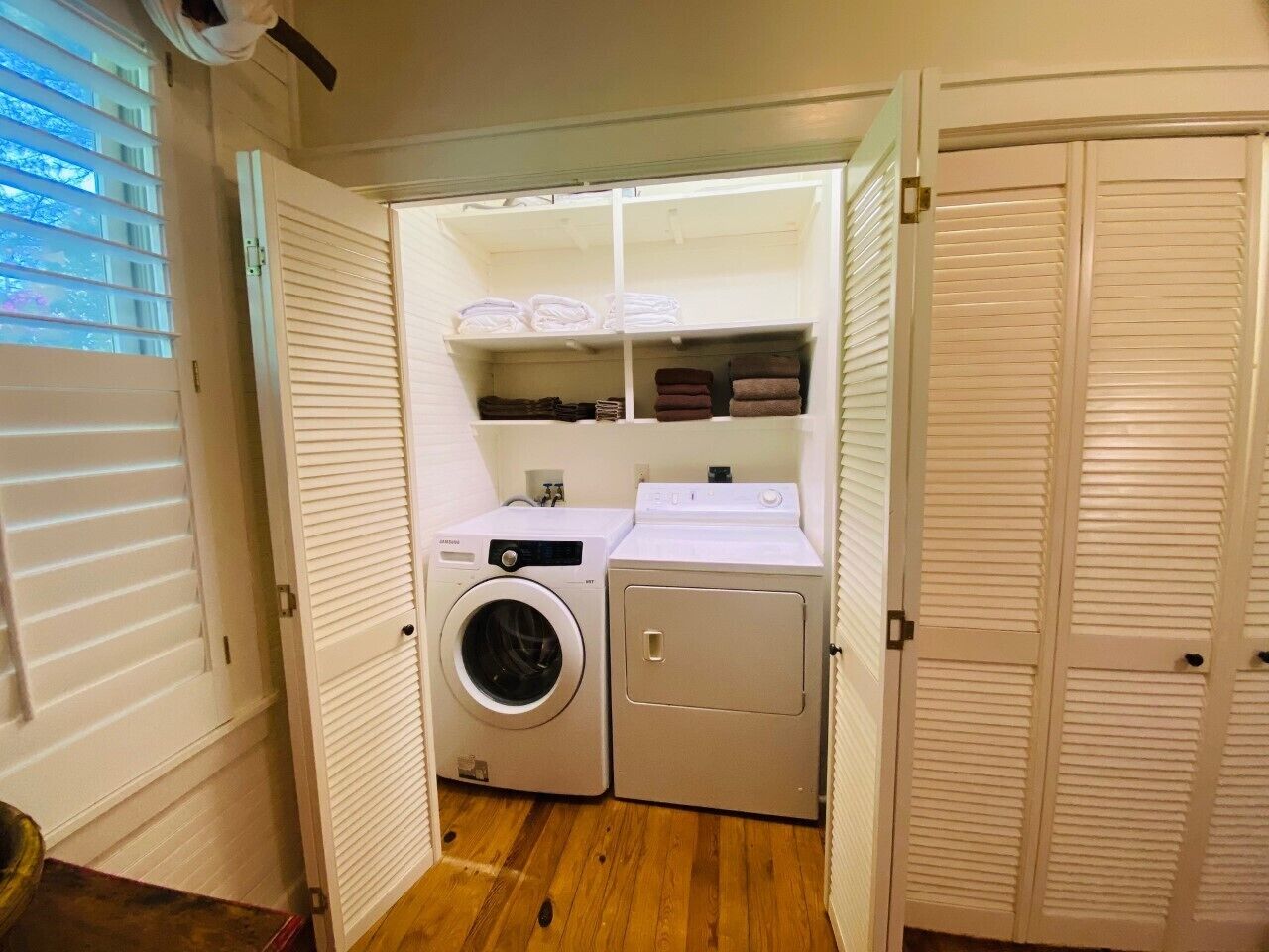 Washer and Dryer in the downstairs bathroom