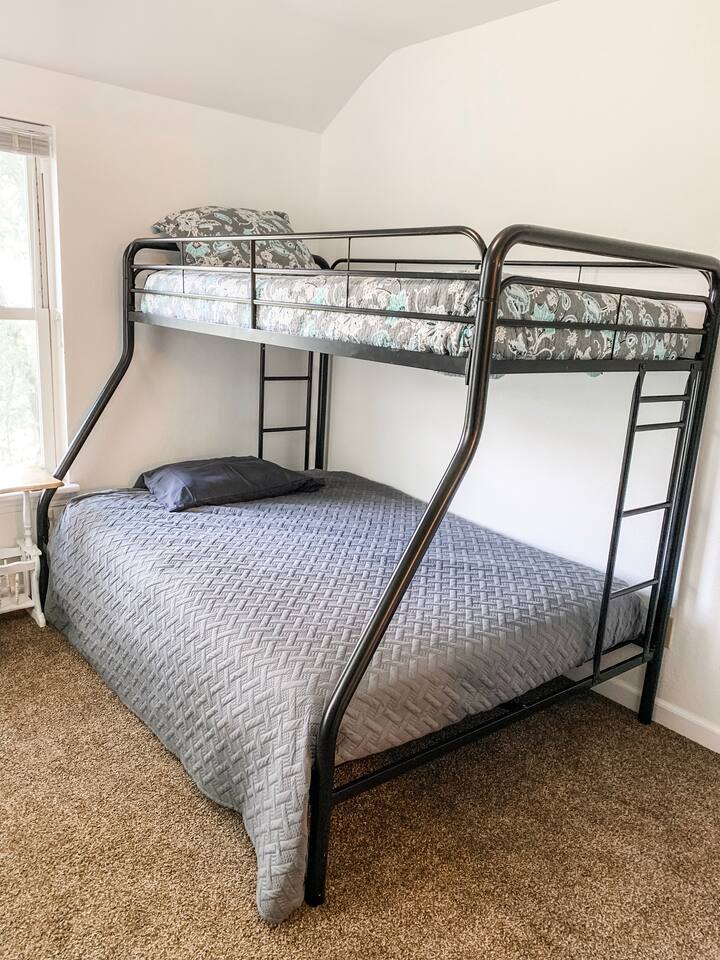 Second bedroom. Full and twin bunk 